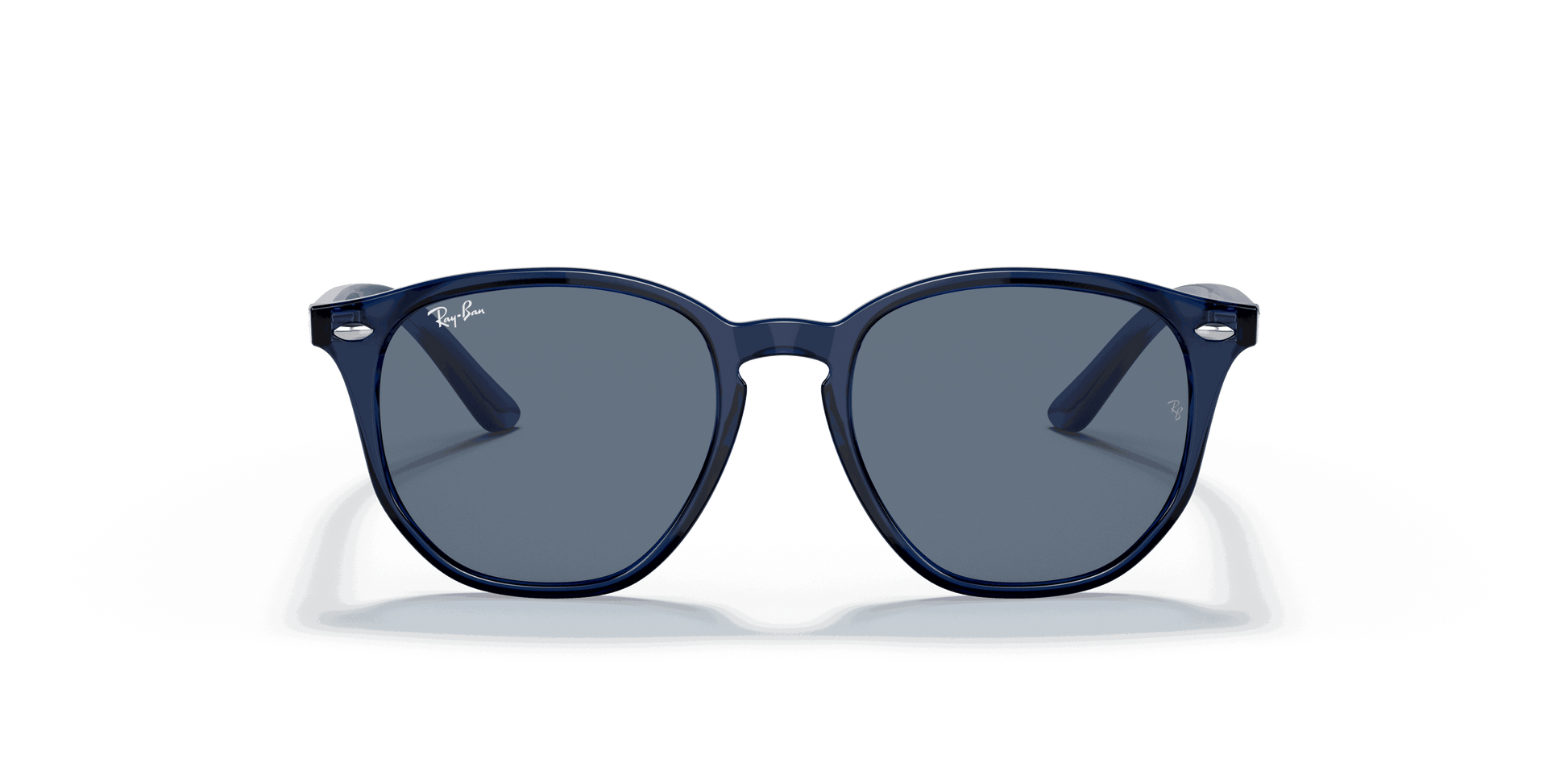 [Dark Blue Lenses, Polished Transparent Blue Frame]