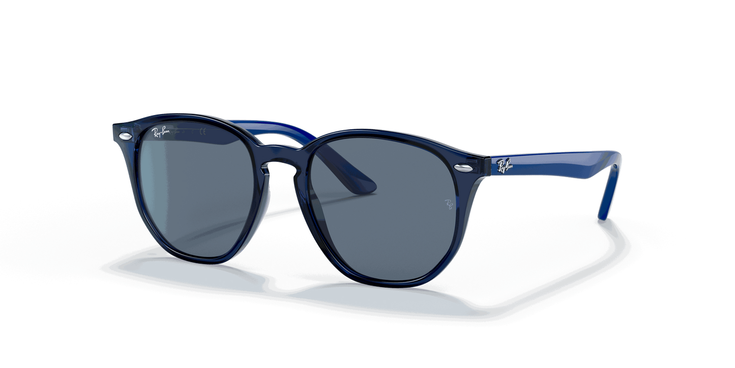[Dark Blue Lenses, Polished Transparent Blue Frame]