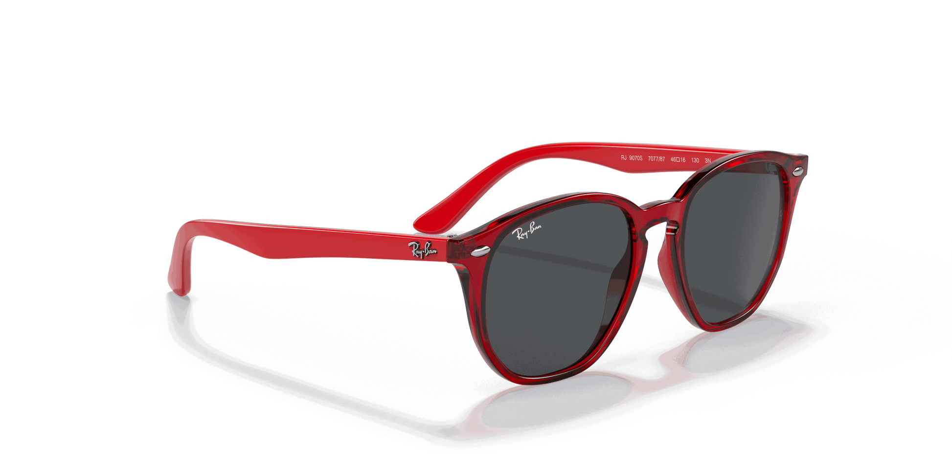 [Dark Grey Lenses, Polished Transparent Red Frame]