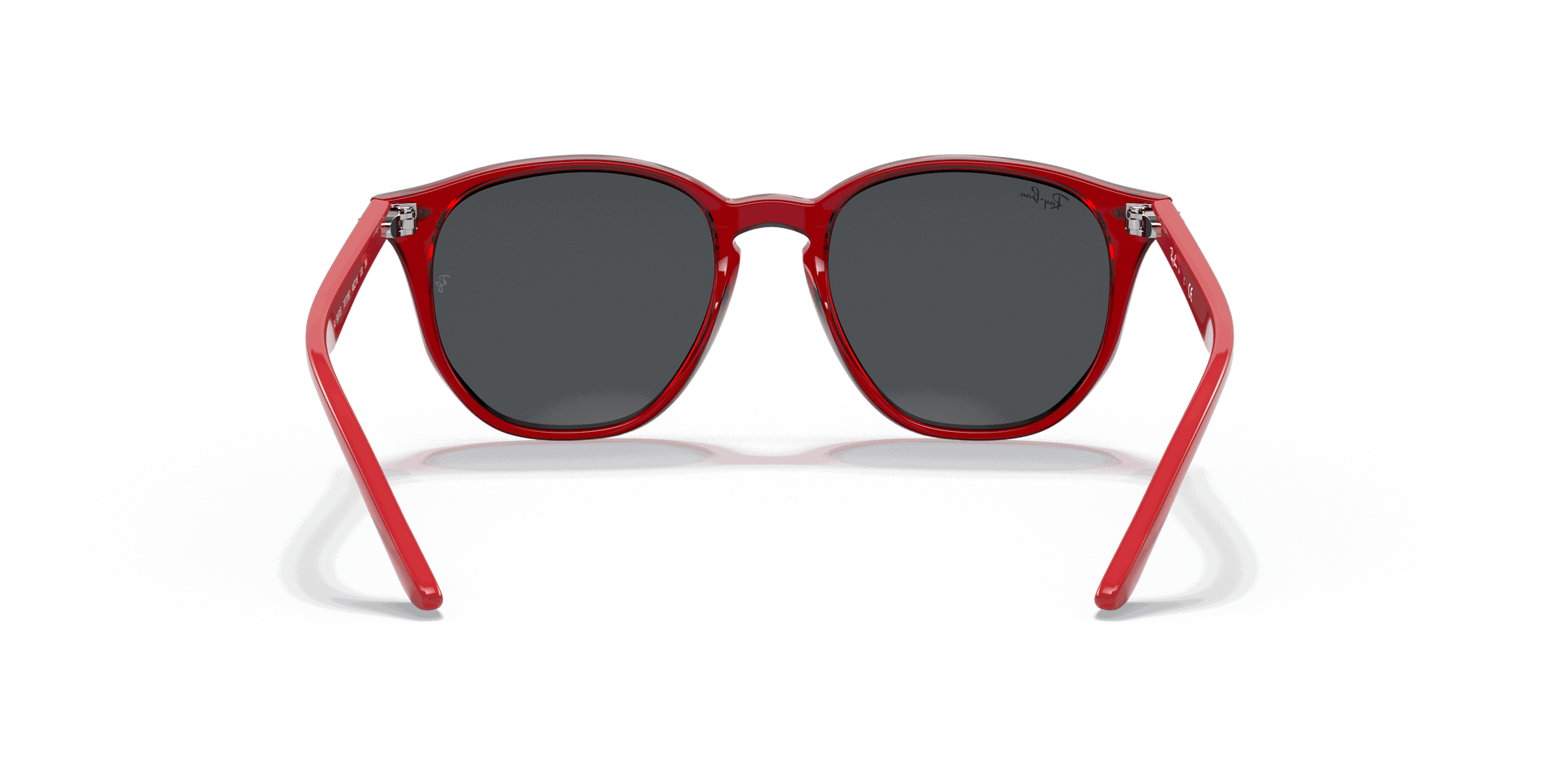 [Dark Grey Lenses, Polished Transparent Red Frame]