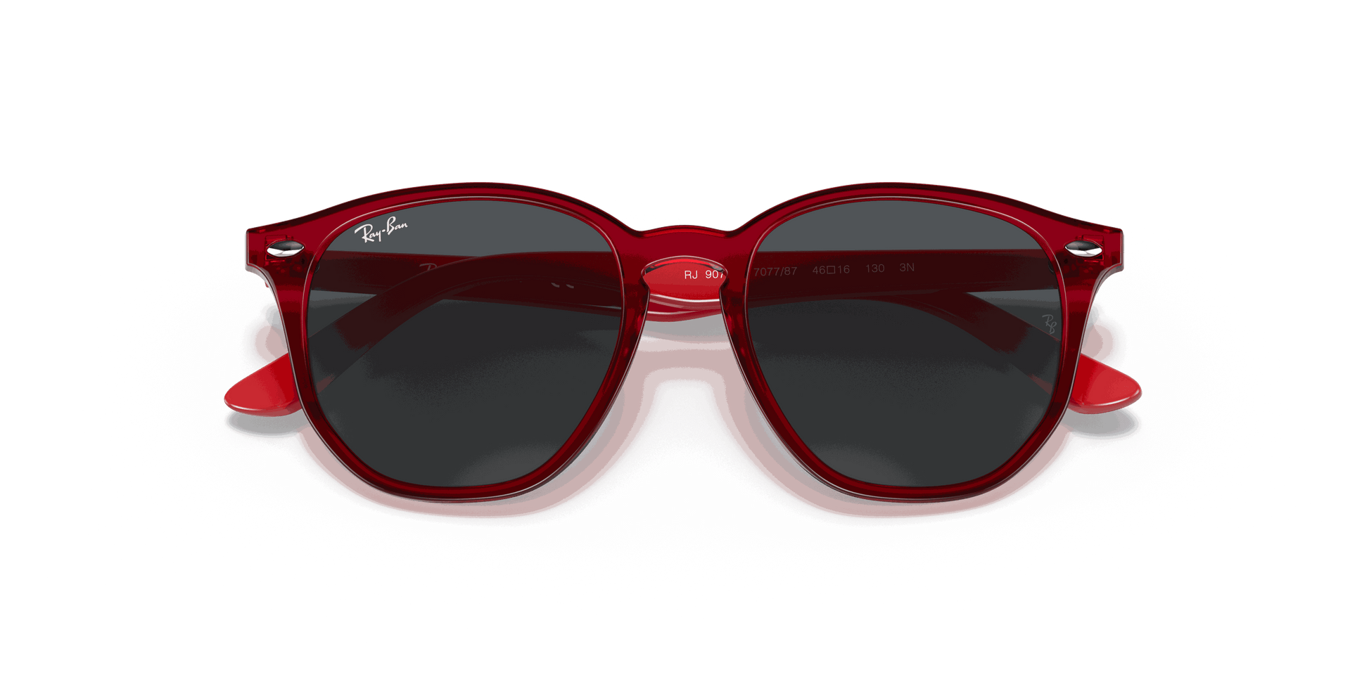 [Dark Grey Lenses, Polished Transparent Red Frame]
