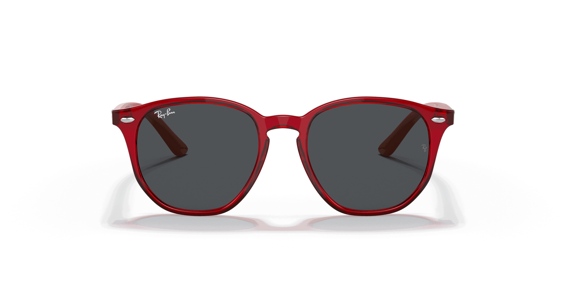 [Dark Grey Lenses, Polished Transparent Red Frame]