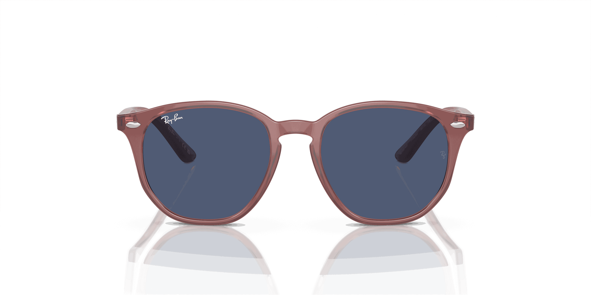 [Dark Blue Lenses, Polished Opal Pink Frame]