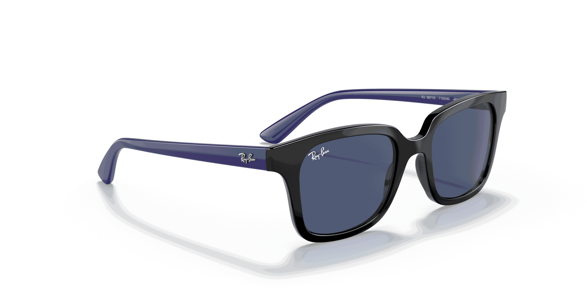 [Dark Blue Lenses, Polished Black Frame]