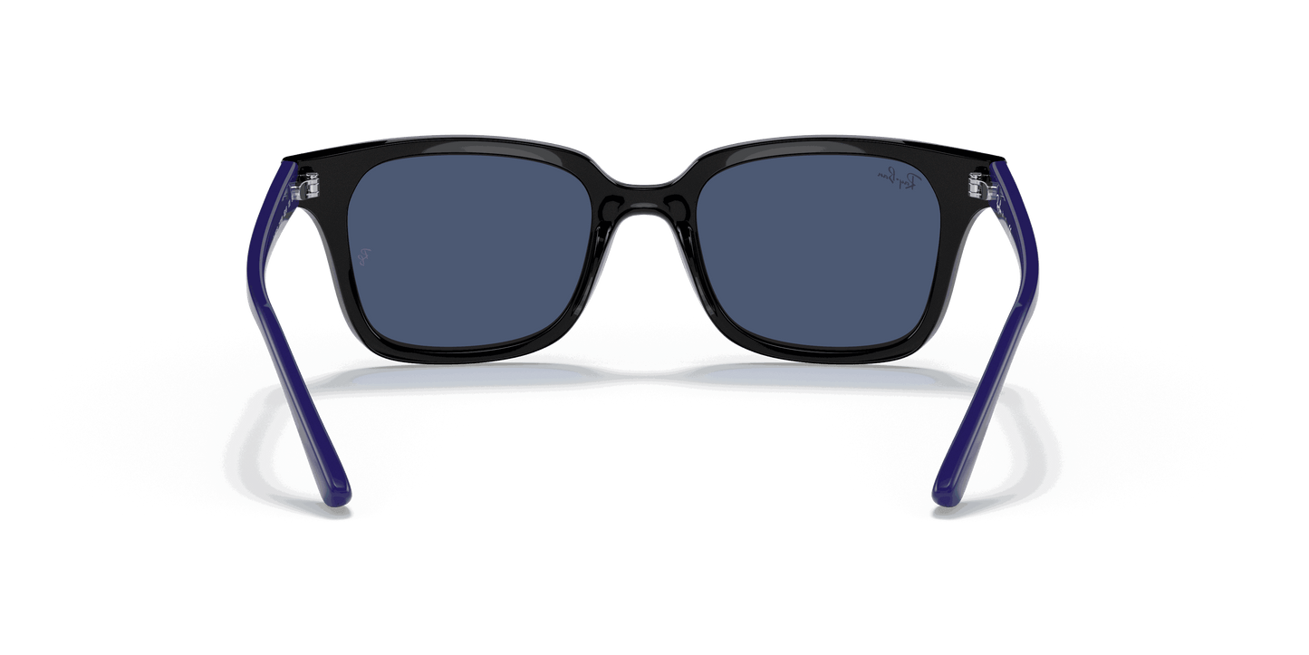 [Dark Blue Lenses, Polished Black Frame]
