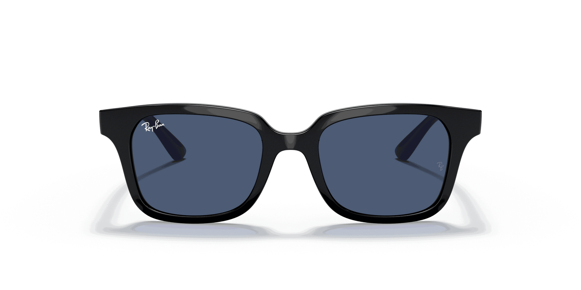[Dark Blue Lenses, Polished Black Frame]