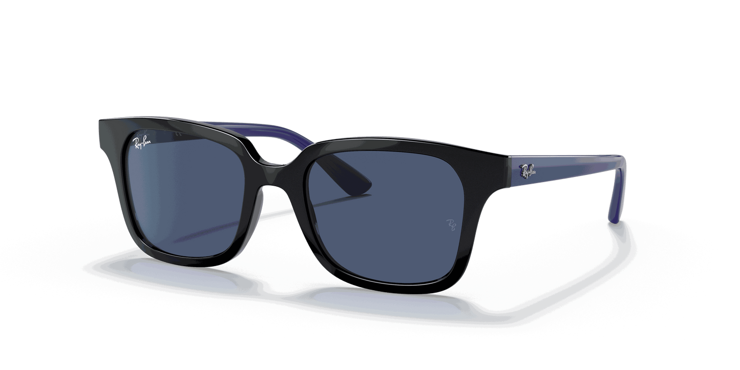 [Dark Blue Lenses, Polished Black Frame]