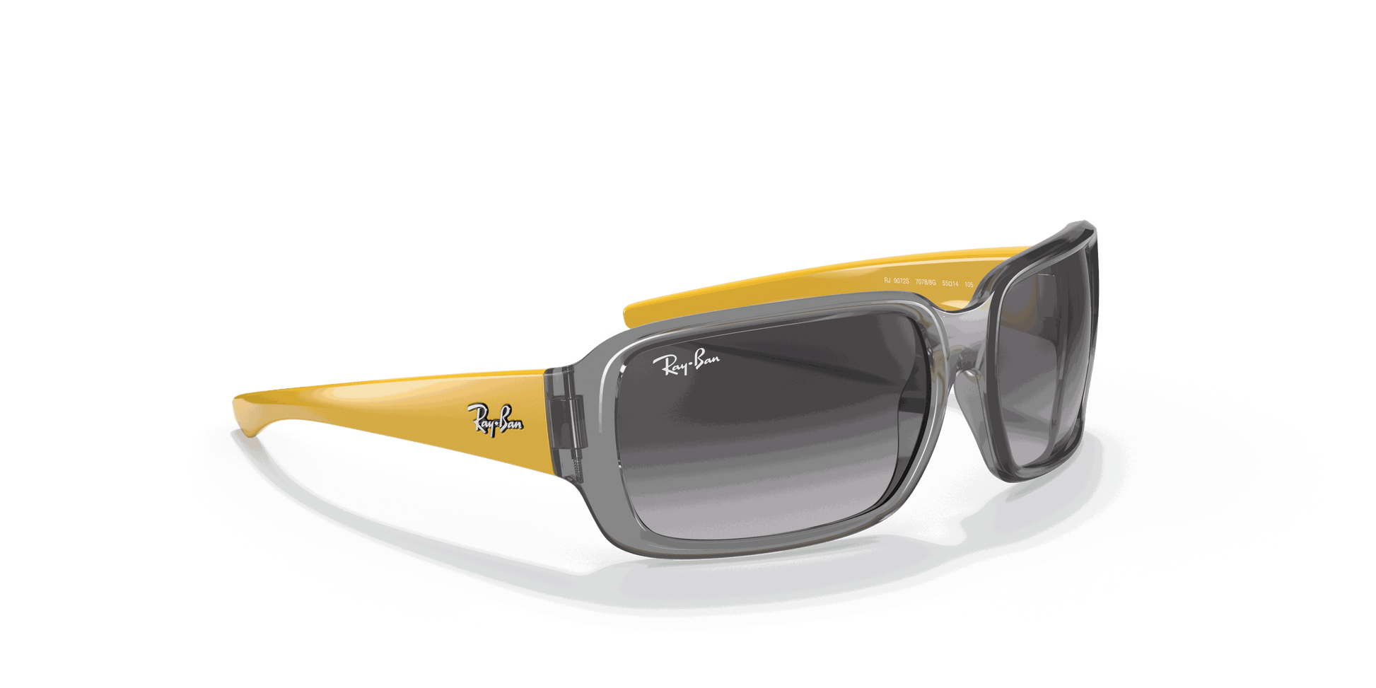 [Grey Gradient Dark Blue Lenses, Polished Transparent Grey Frame]