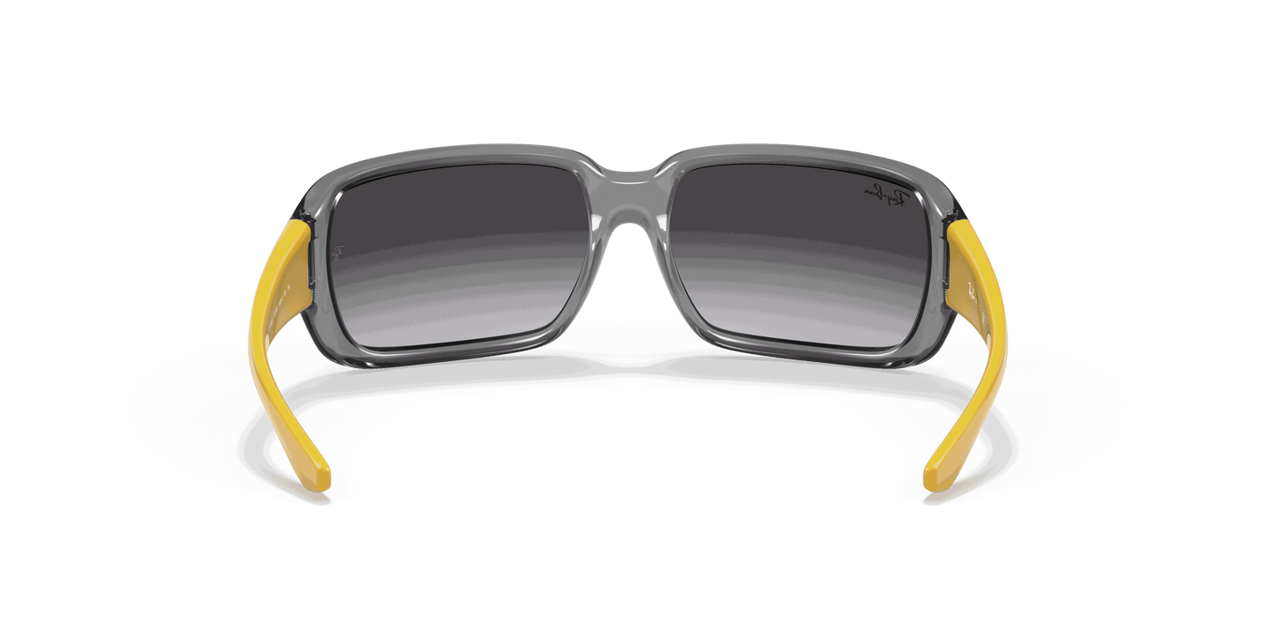 [Grey Gradient Dark Blue Lenses, Polished Transparent Grey Frame]