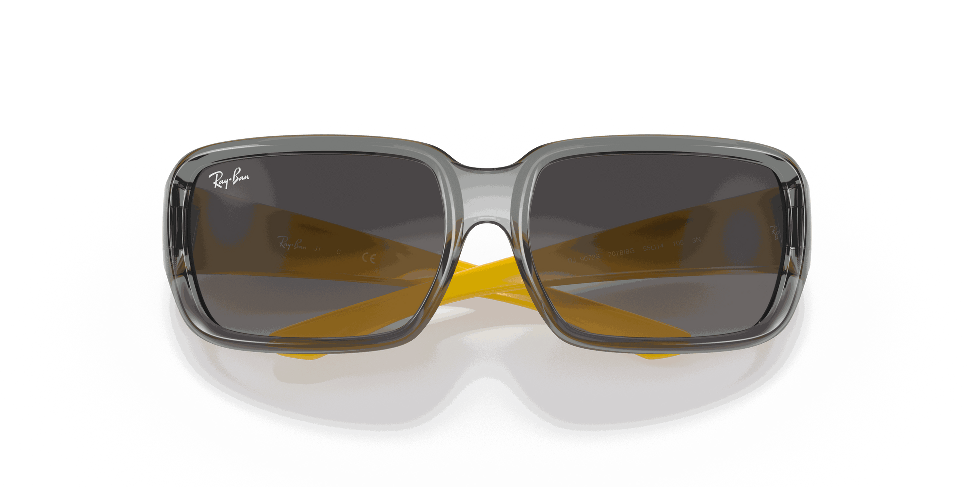 [Grey Gradient Dark Blue Lenses, Polished Transparent Grey Frame]