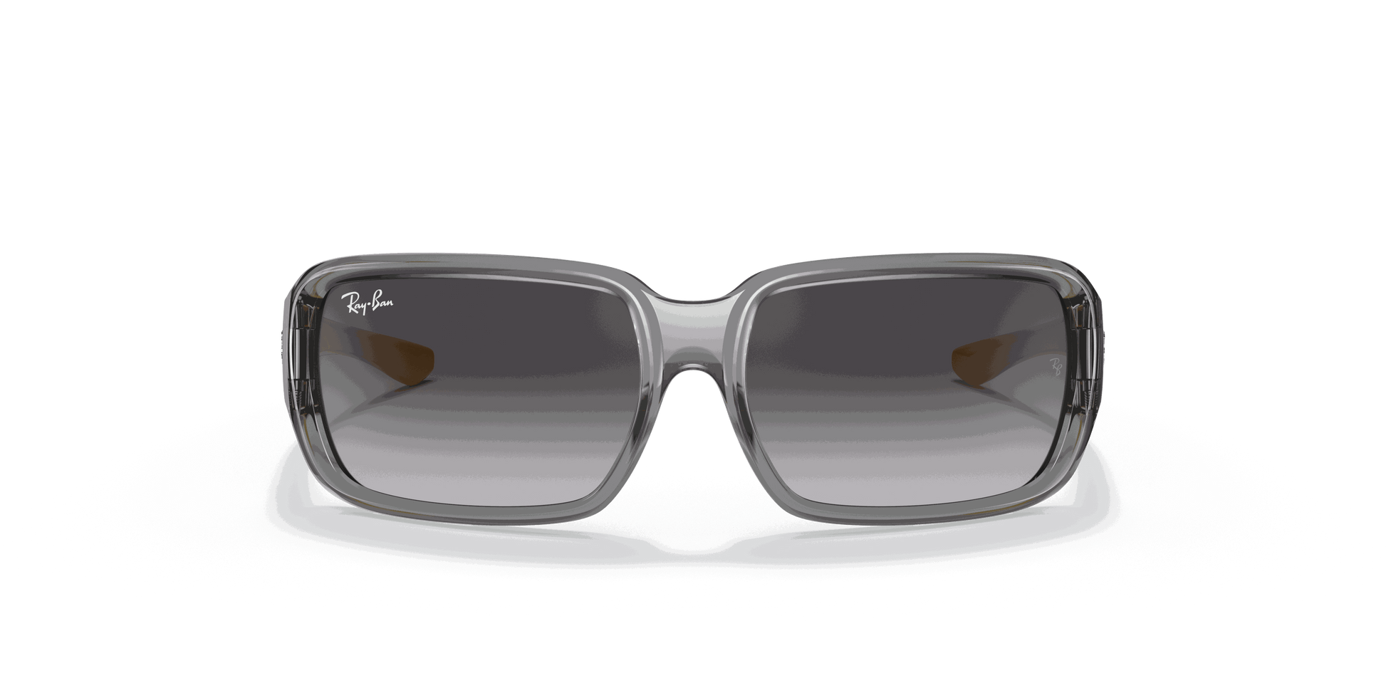 [Grey Gradient Dark Blue Lenses, Polished Transparent Grey Frame]