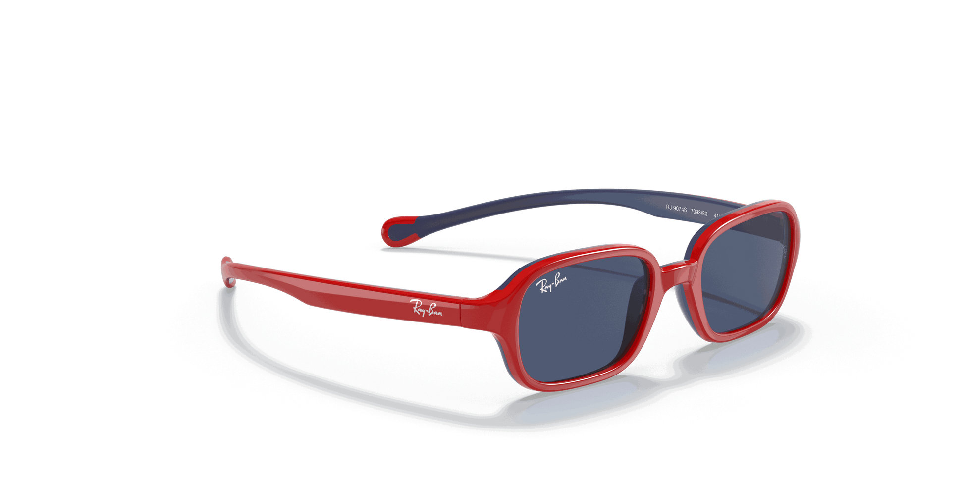[Dark Blue Lenses, Polished Red On Blue Frame]