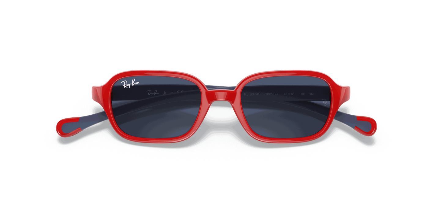 [Dark Blue Lenses, Polished Red On Blue Frame]