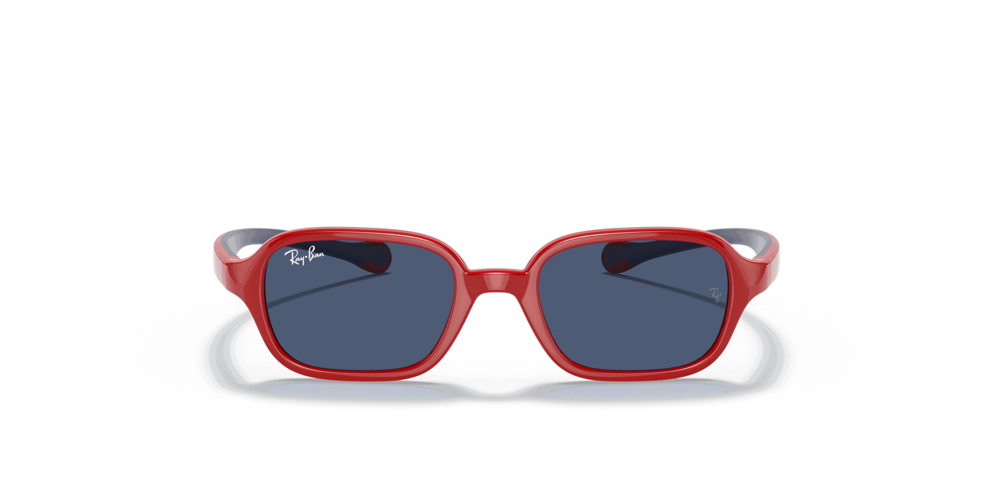 [Dark Blue Lenses, Polished Red On Blue Frame]