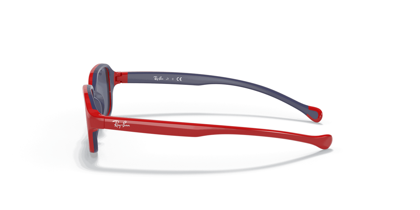 [Dark Blue Lenses, Polished Red On Blue Frame]