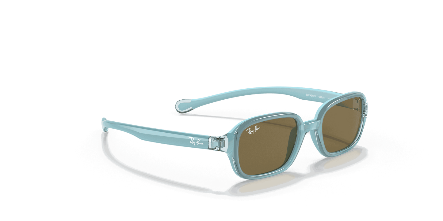[Dark Brown Lenses, Polished Light Blue Frame]