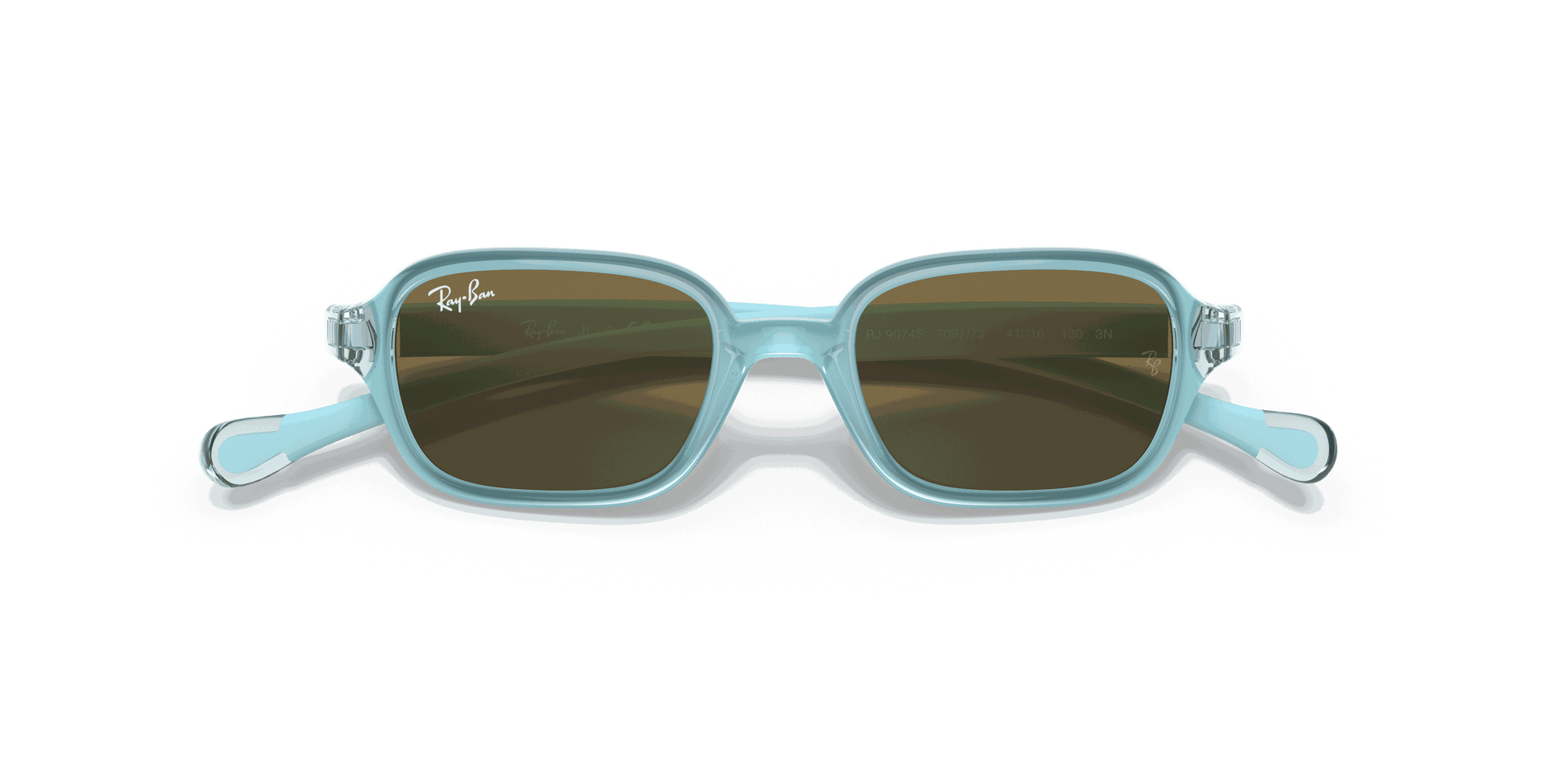[Dark Brown Lenses, Polished Light Blue Frame]