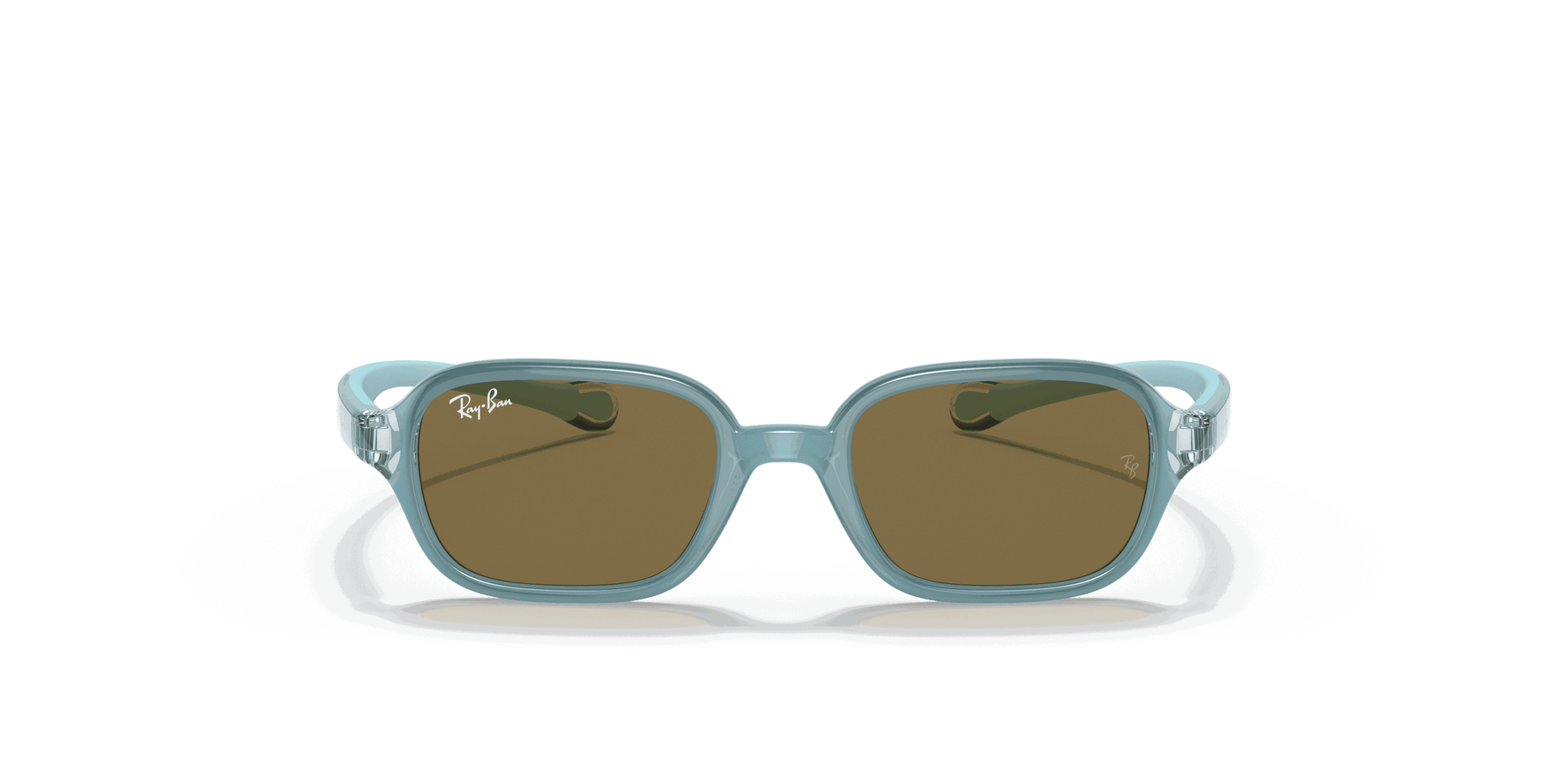 [Dark Brown Lenses, Polished Light Blue Frame]
