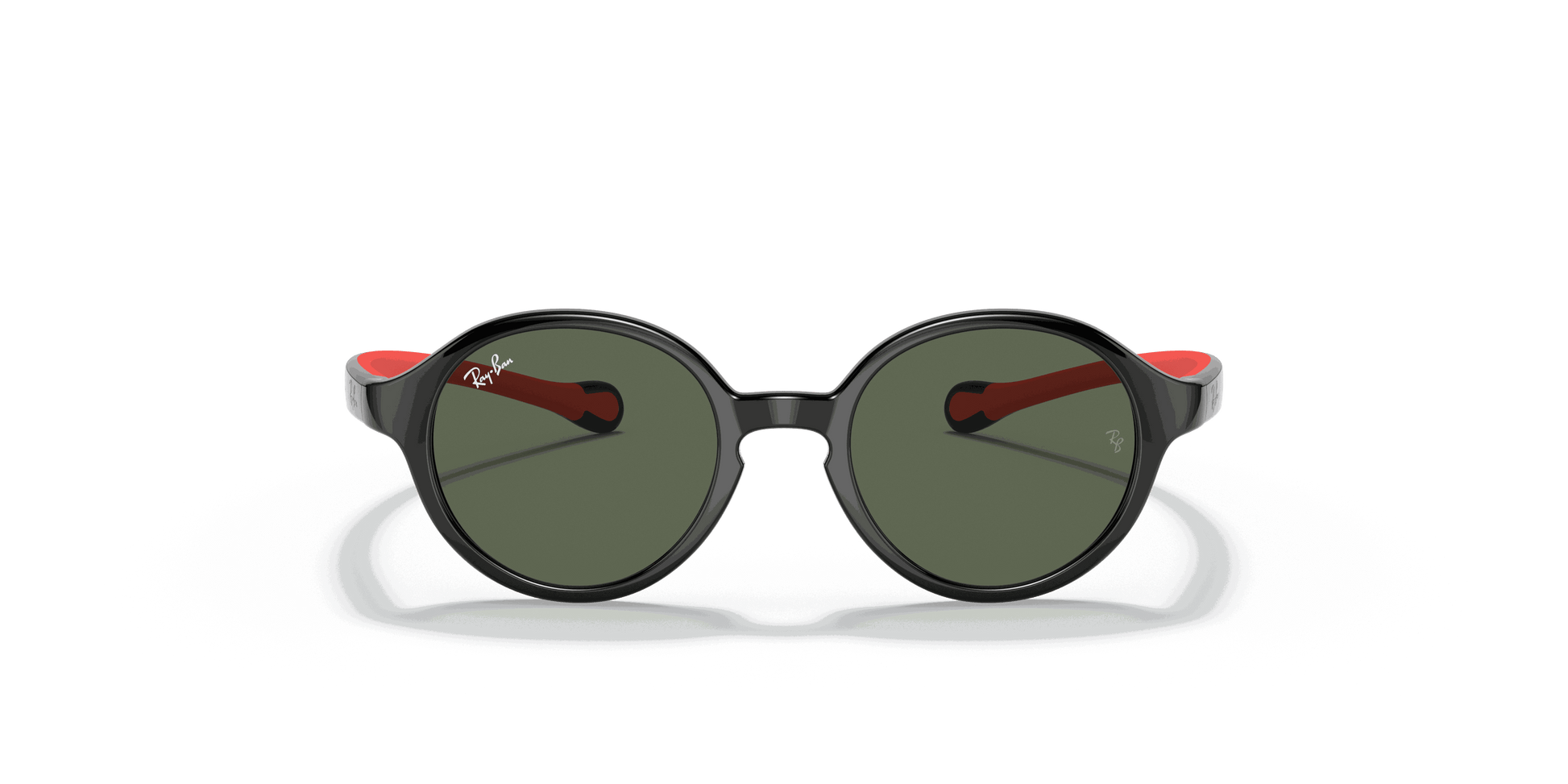 [Dark Green Lenses, Polished Black On Red Frame]