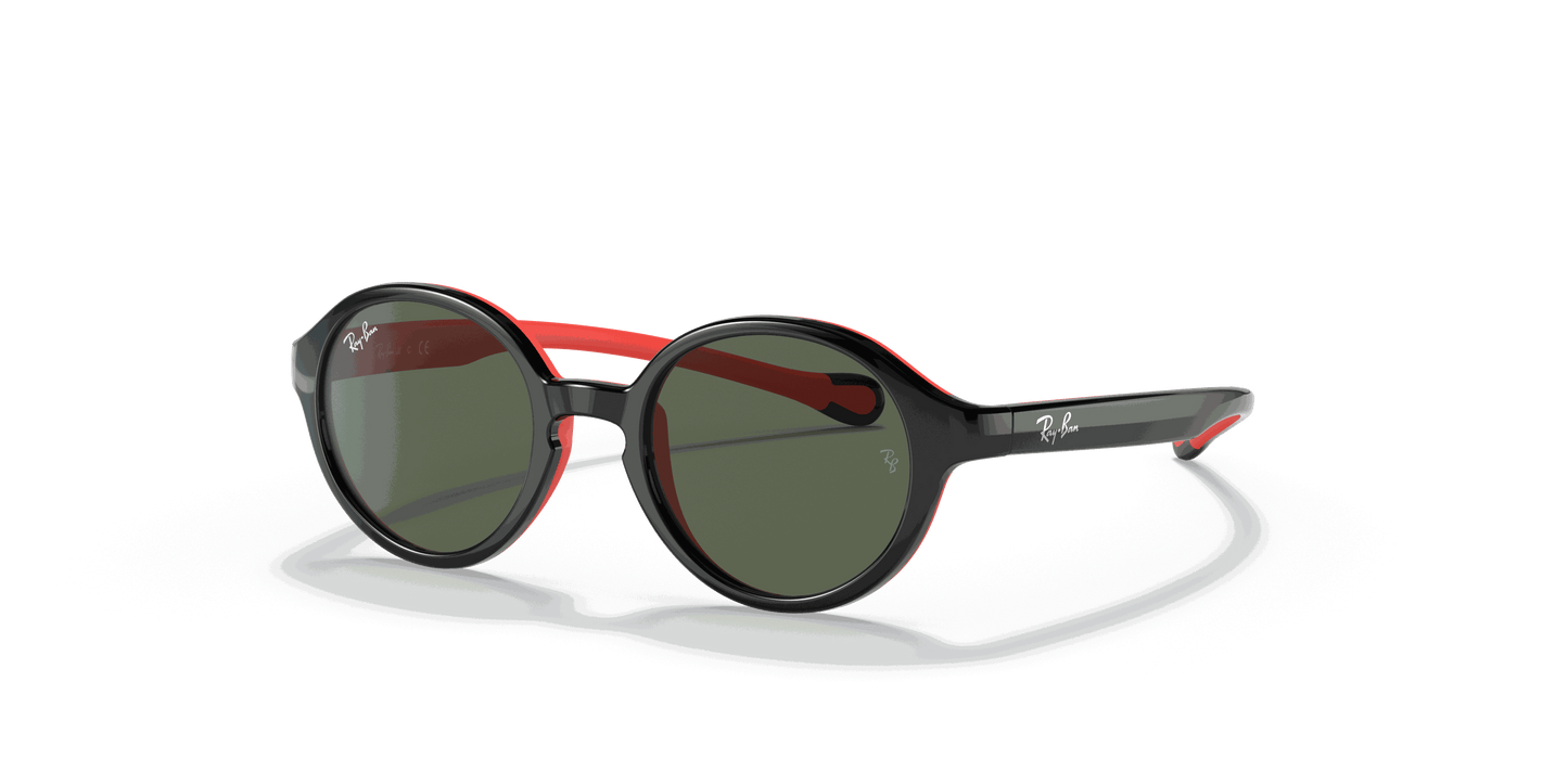 [Dark Green Lenses, Polished Black On Red Frame]