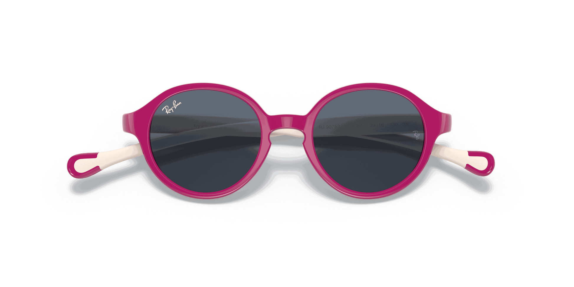 [Dark Grey Lenses, Polished Fuxia On Cream Frame]