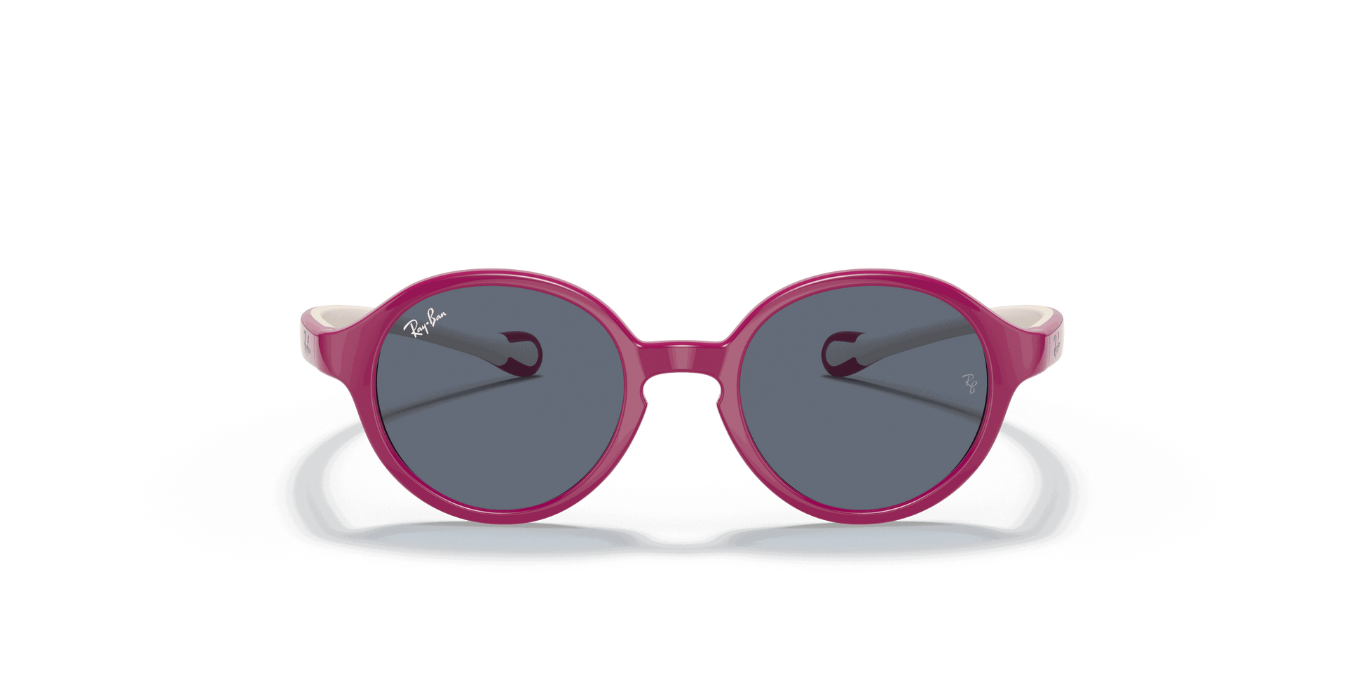 [Dark Grey Lenses, Polished Fuxia On Cream Frame]