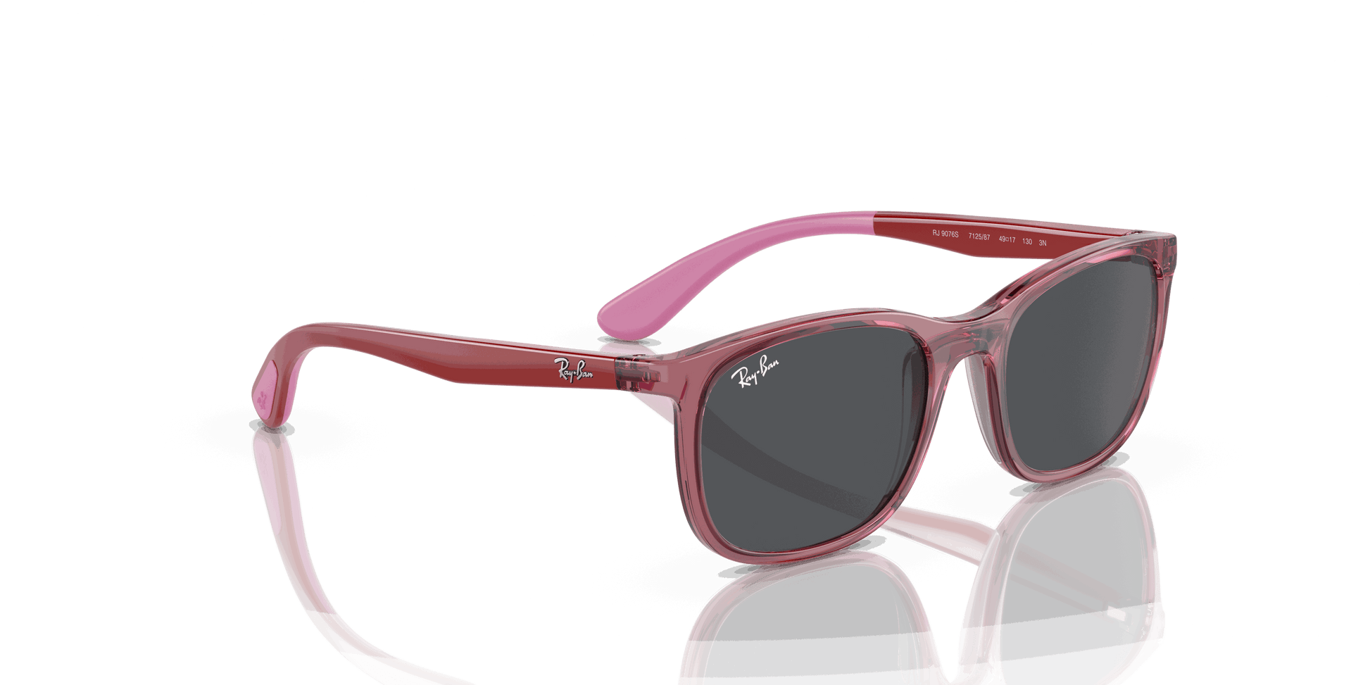 [Dark Grey Lenses, Polished Transparent Pink Frame]