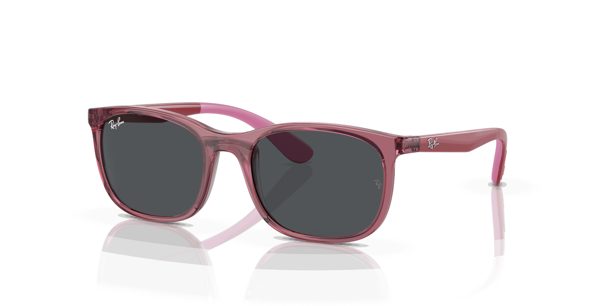 [Dark Grey Lenses, Polished Transparent Pink Frame]