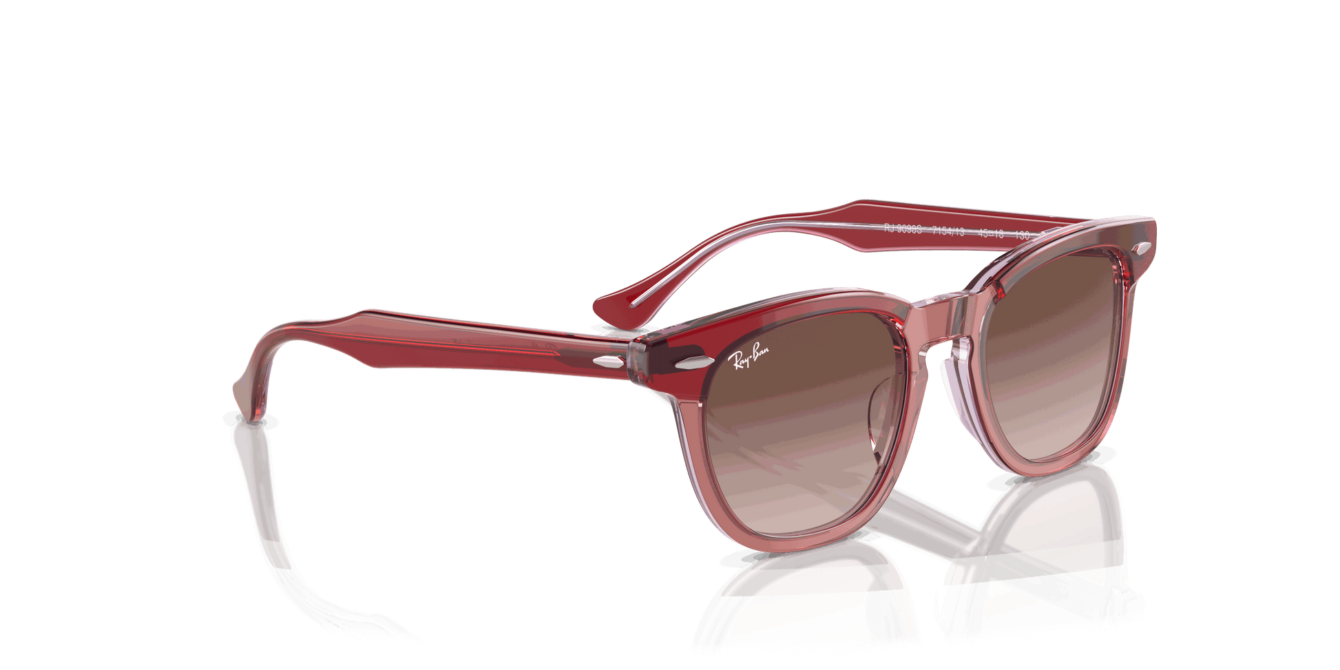 [Brown Lenses, Polished Top Red & Orange & Light Purple Frame]