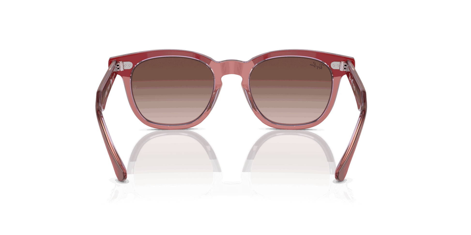 [Brown Lenses, Polished Top Red & Orange & Light Purple Frame]