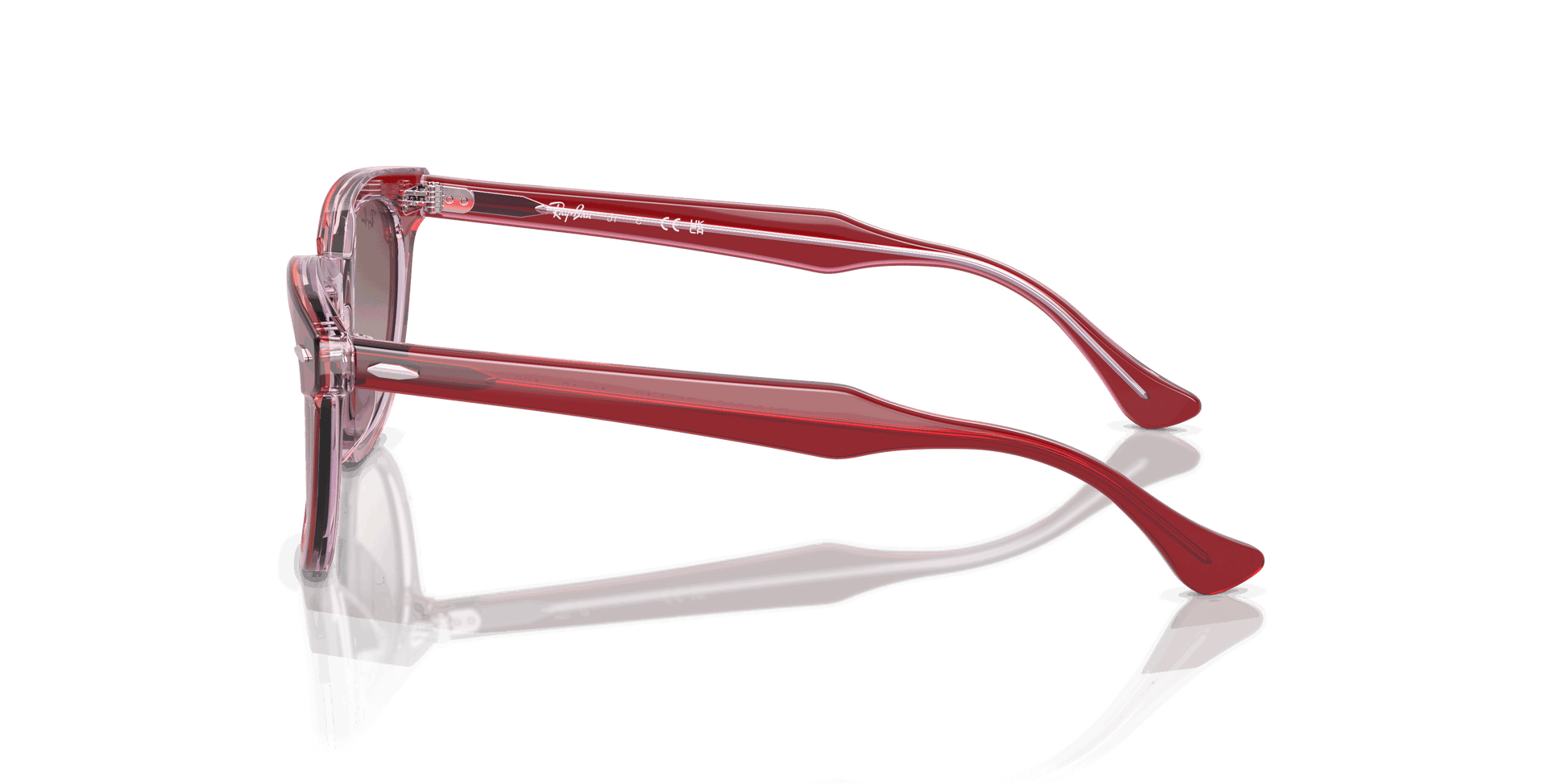 [Brown Lenses, Polished Top Red & Orange & Light Purple Frame]