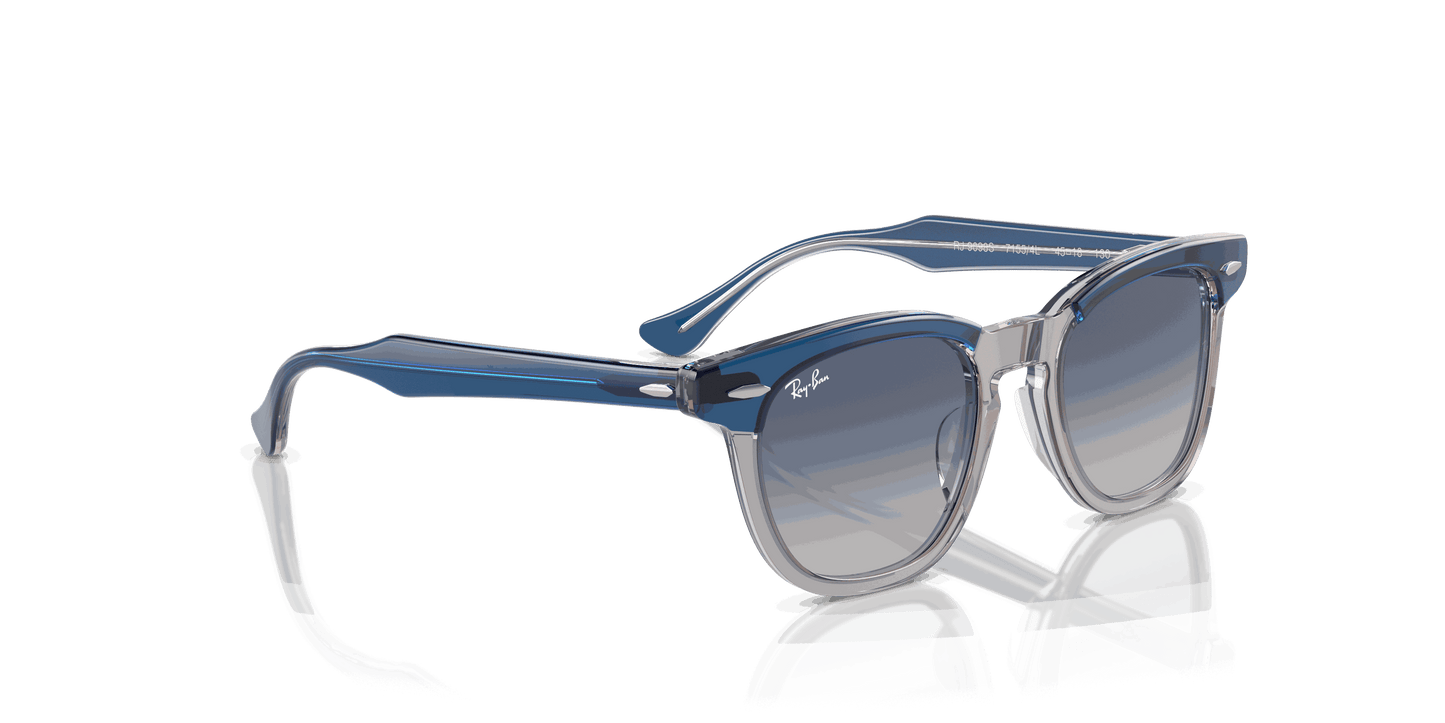 [Grey/Blue Lenses, Polished Top Dark Blue & Brown & Light Grey Frame]