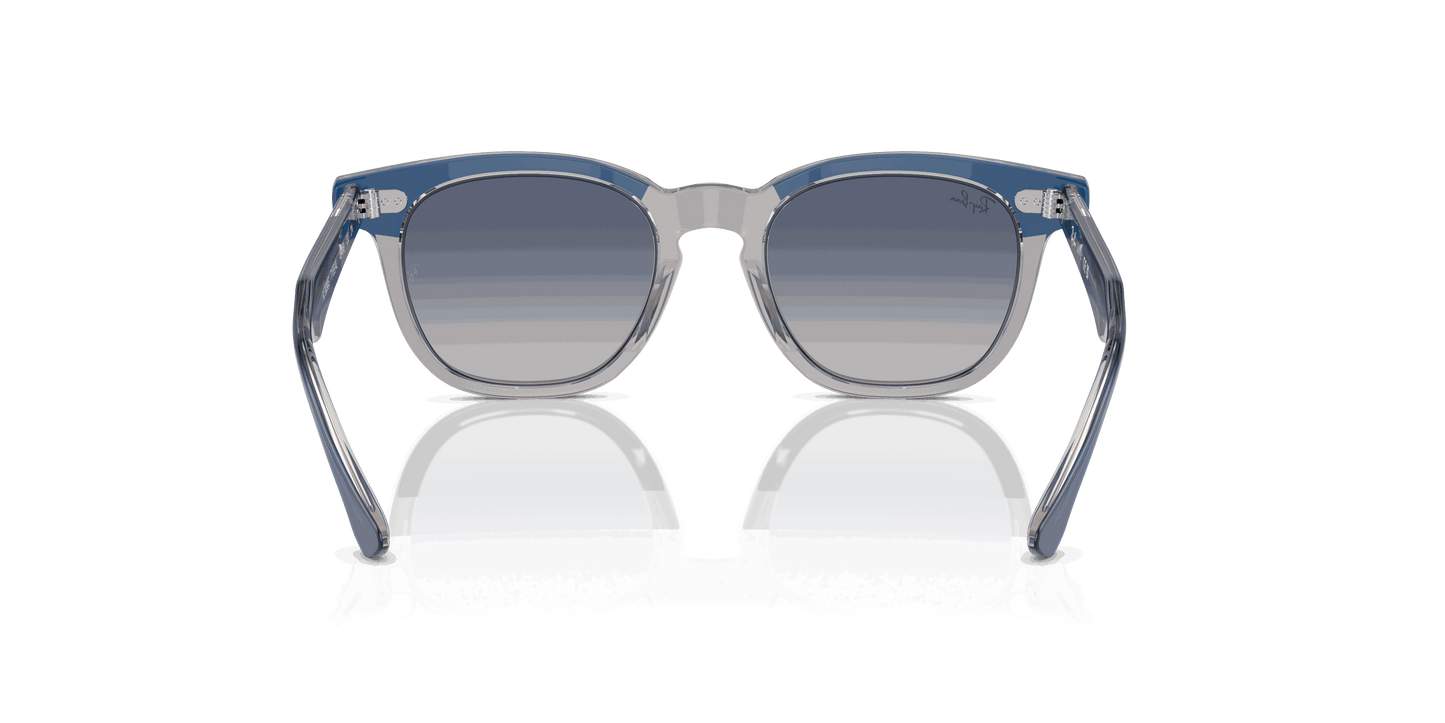 [Grey/Blue Lenses, Polished Top Dark Blue & Brown & Light Grey Frame]