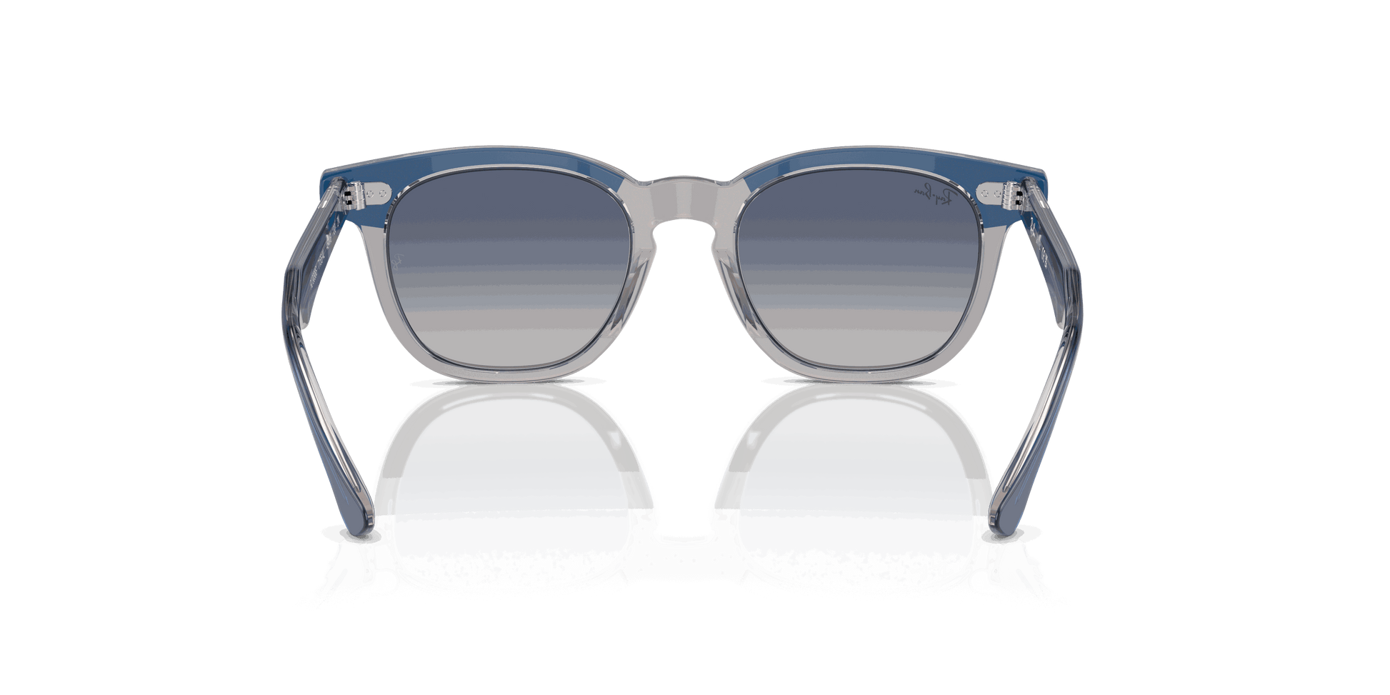 [Grey/Blue Lenses, Polished Top Dark Blue & Brown & Light Grey Frame]