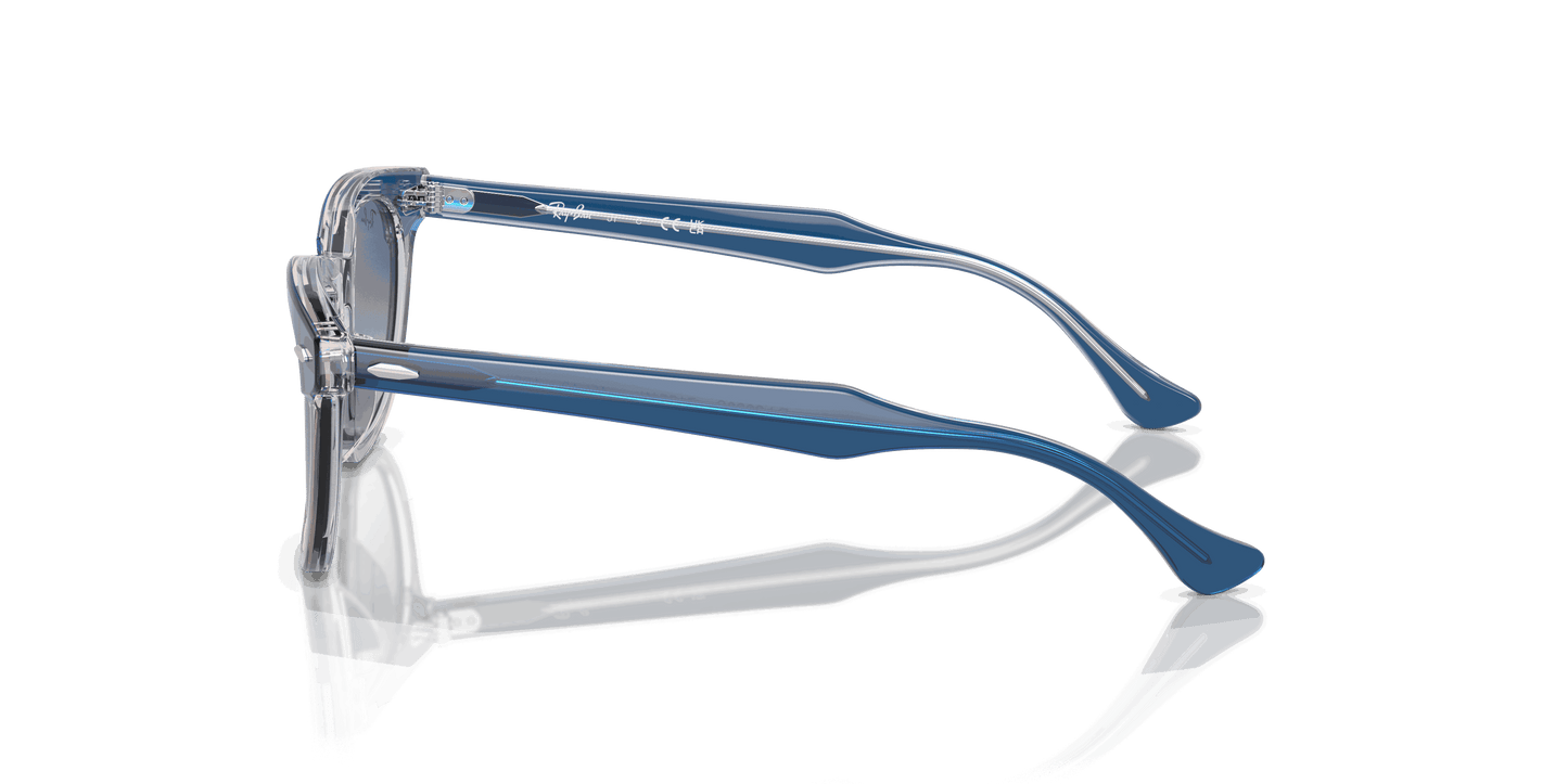 [Grey/Blue Lenses, Polished Top Dark Blue & Brown & Light Grey Frame]