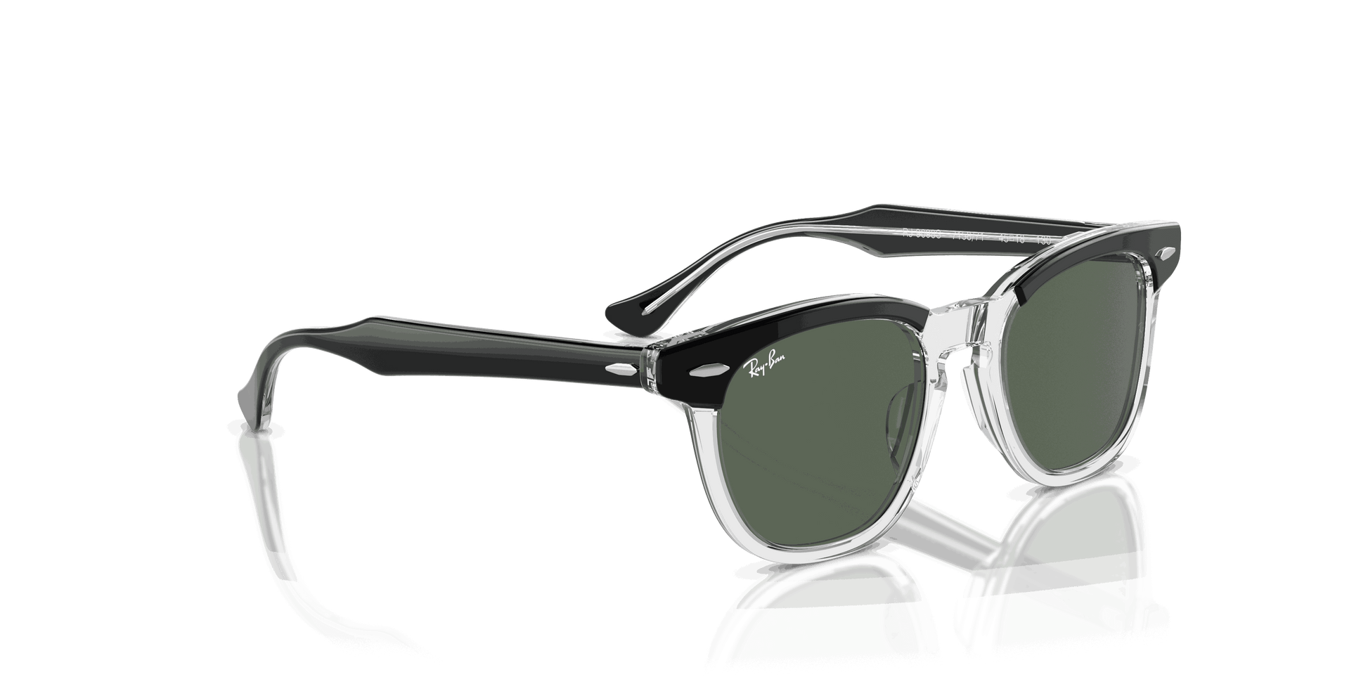 [Dark Green Lenses, Polished Black On Transparent Frame]