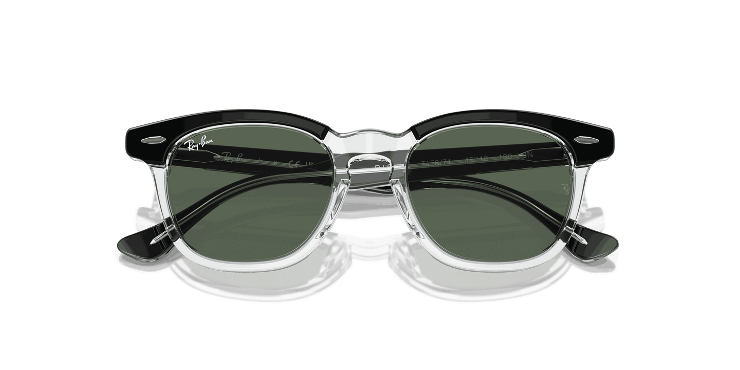 [Dark Green Lenses, Polished Black On Transparent Frame]
