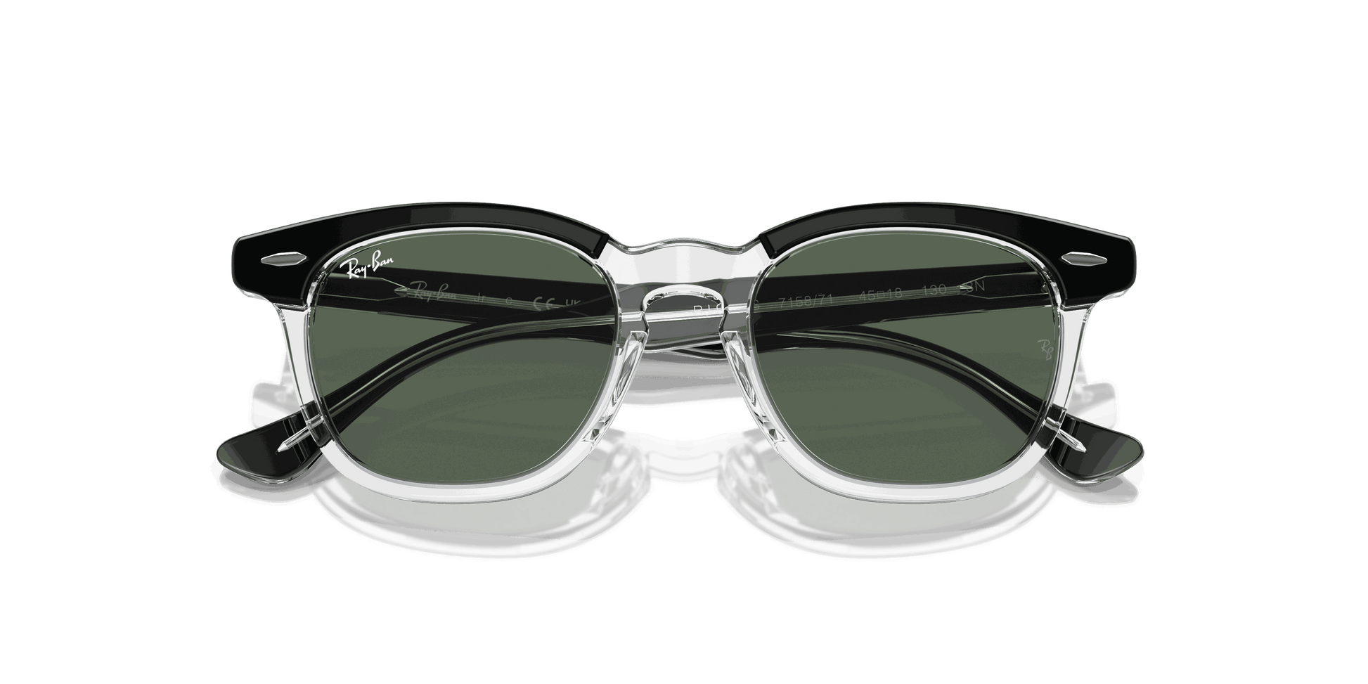 [Dark Green Lenses, Polished Black On Transparent Frame]