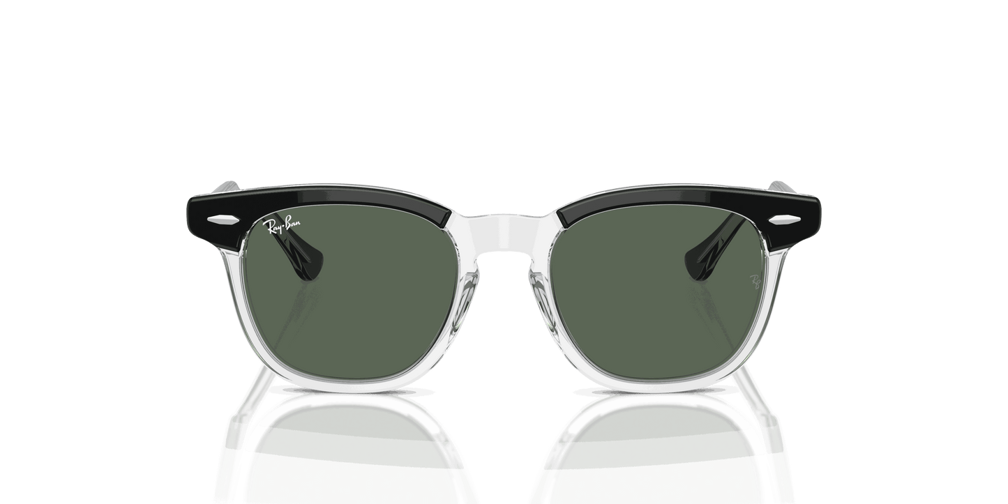 [Dark Green Lenses, Polished Black On Transparent Frame]