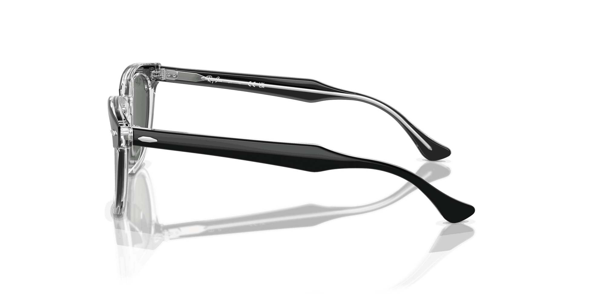 [Dark Green Lenses, Polished Black On Transparent Frame]