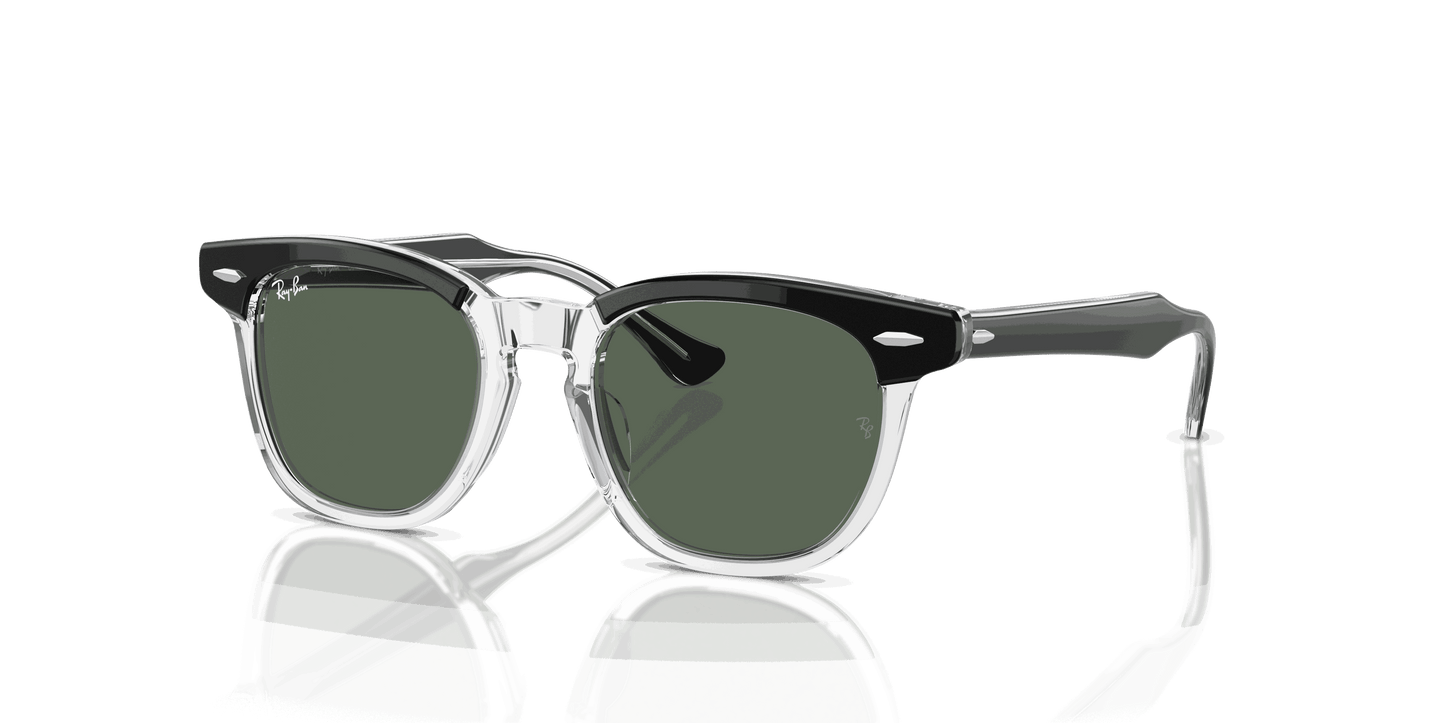 [Dark Green Lenses, Polished Black On Transparent Frame]