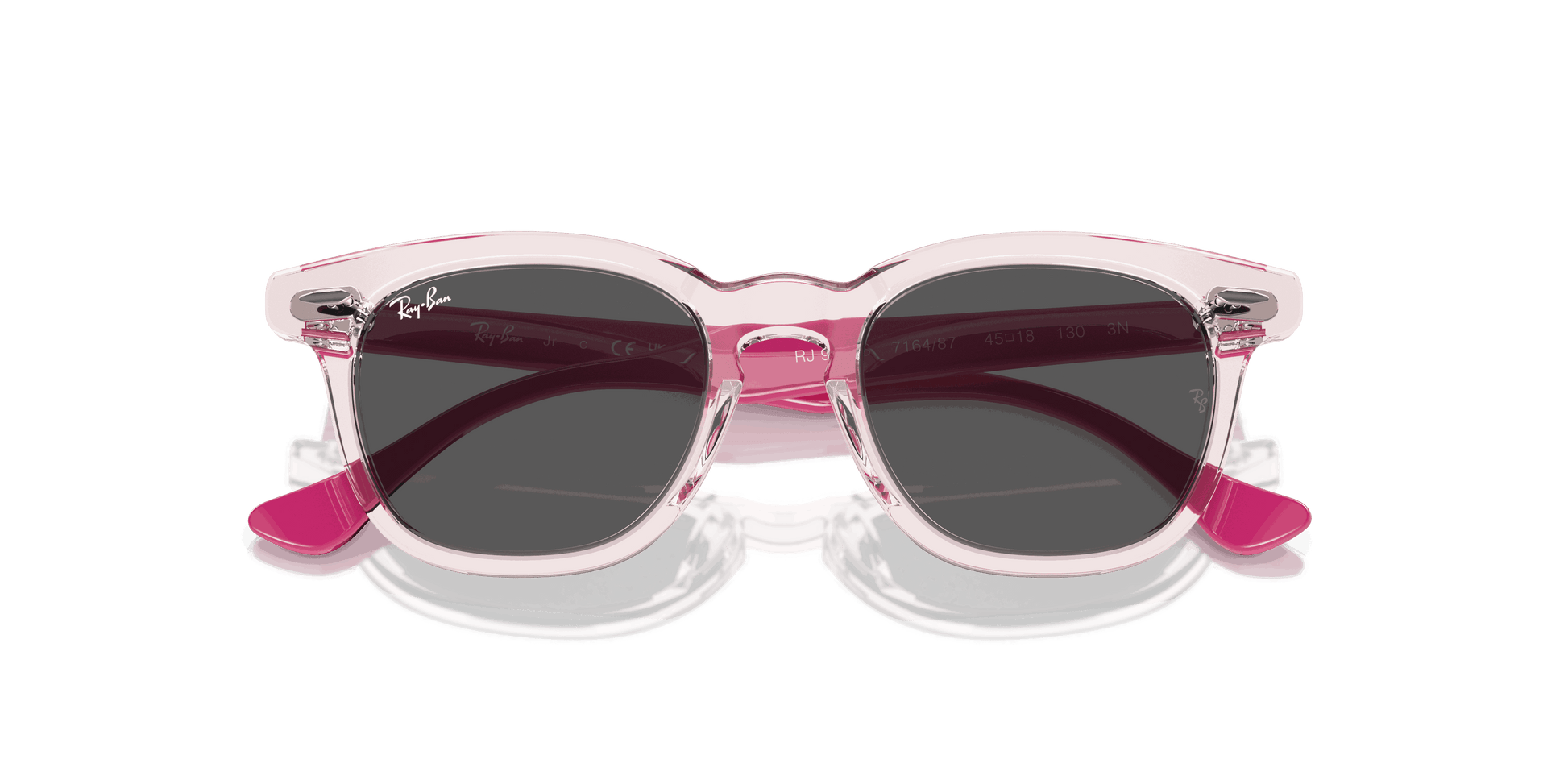 [Dark Grey Lenses, Polished Transparent Pink Frame]