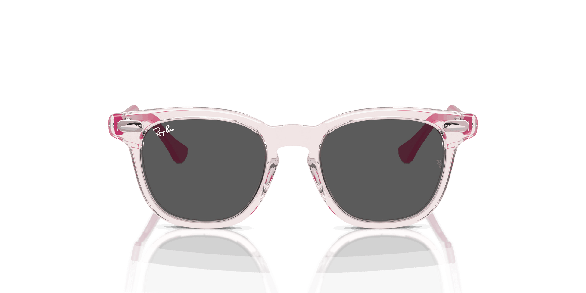 [Dark Grey Lenses, Polished Transparent Pink Frame]