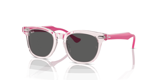 [Dark Grey Lenses, Polished Transparent Pink Frame]