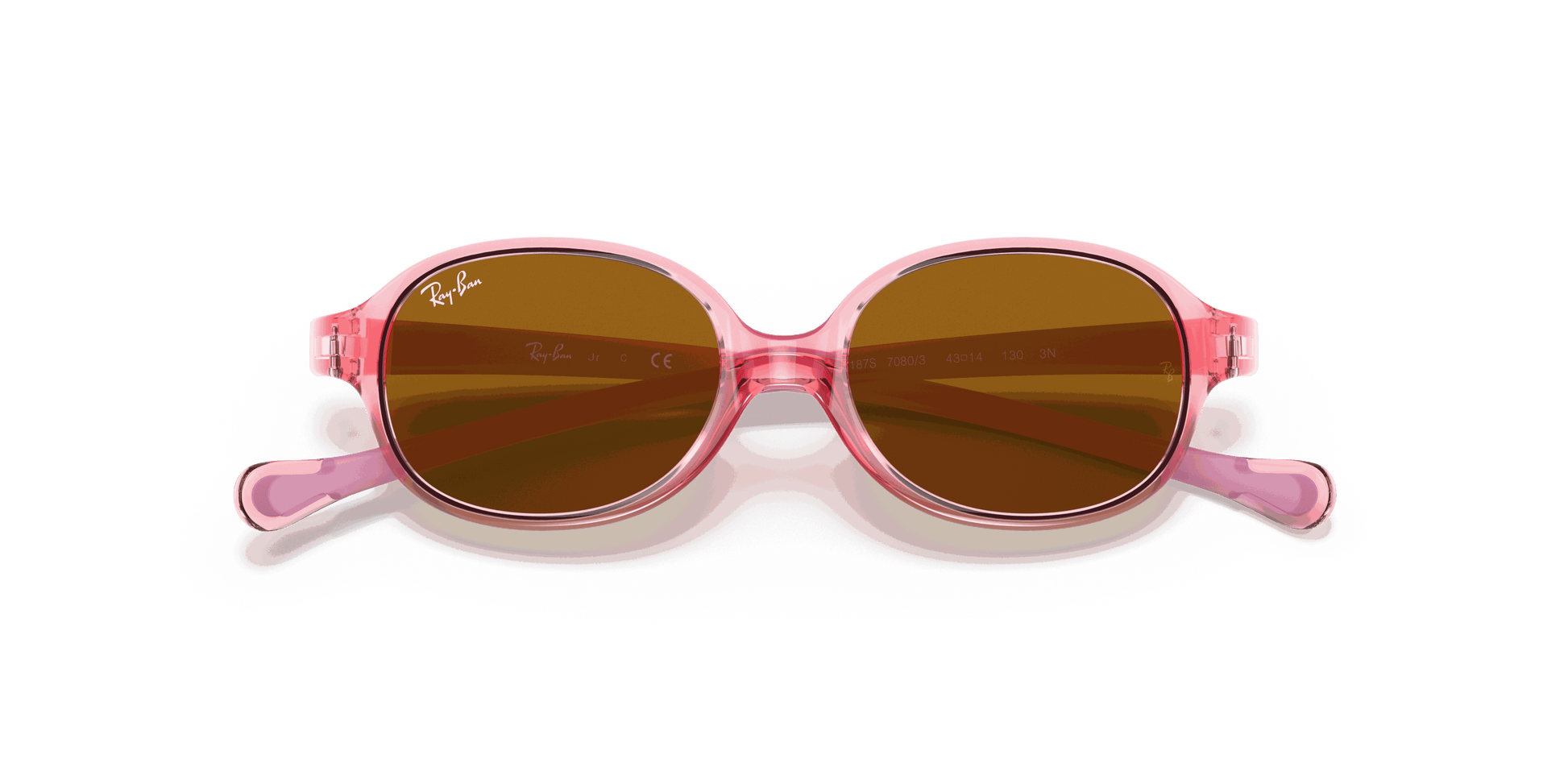 [Brown Lenses, Polished Transparent Light Red Frame]