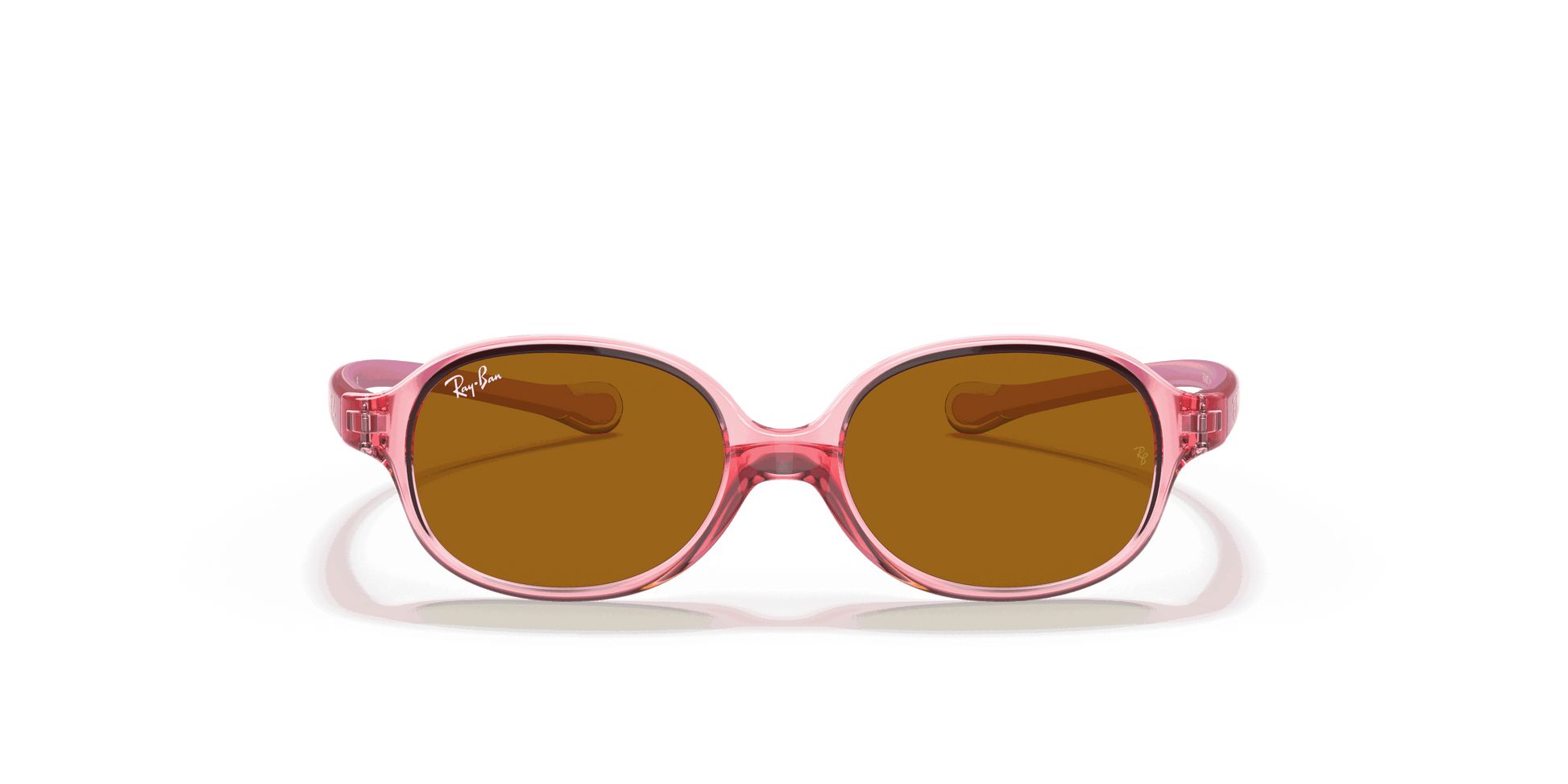 [Brown Lenses, Polished Transparent Light Red Frame]