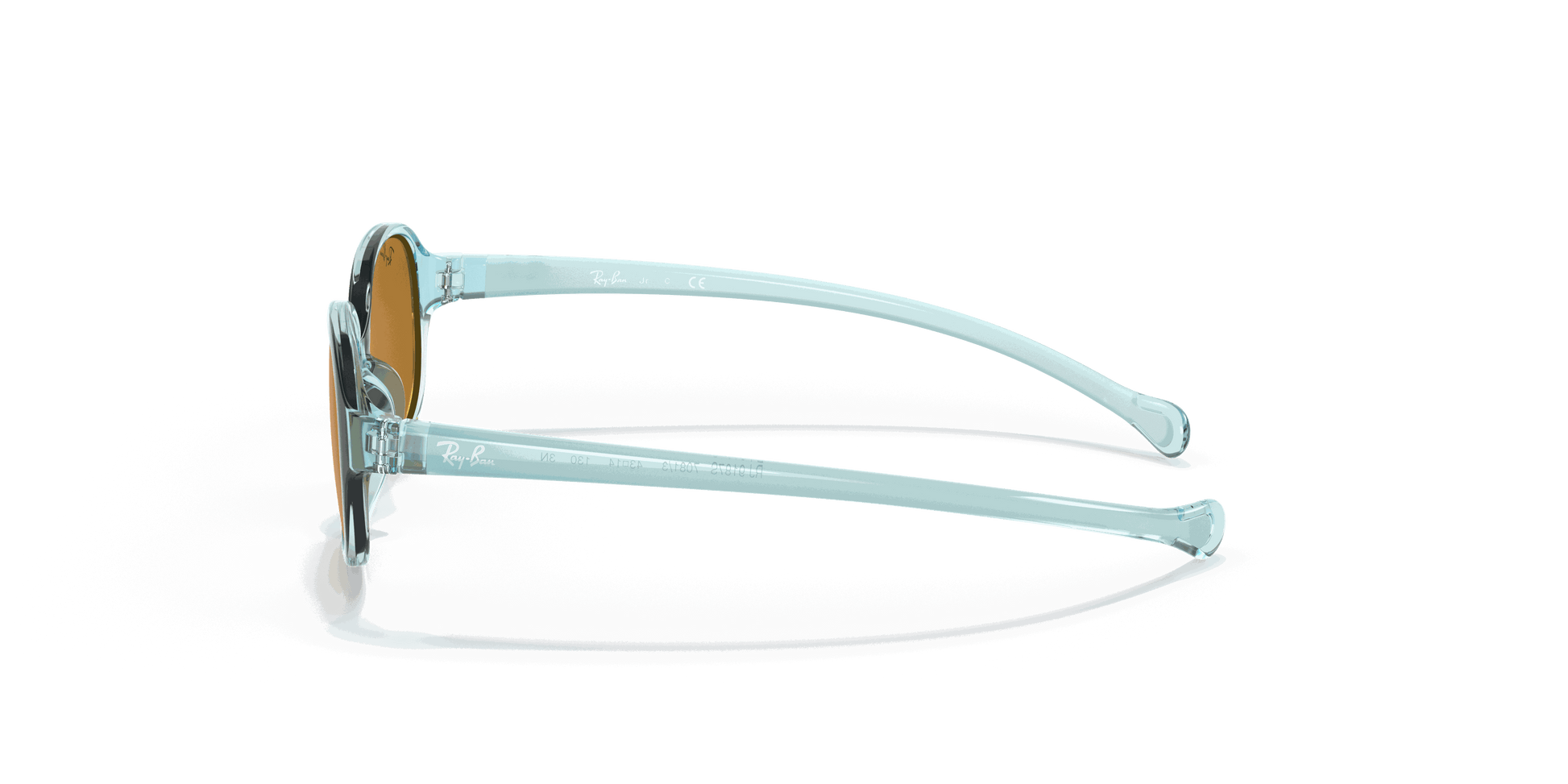 [Brown Lenses, Polished Transparent Light Blue Frame]