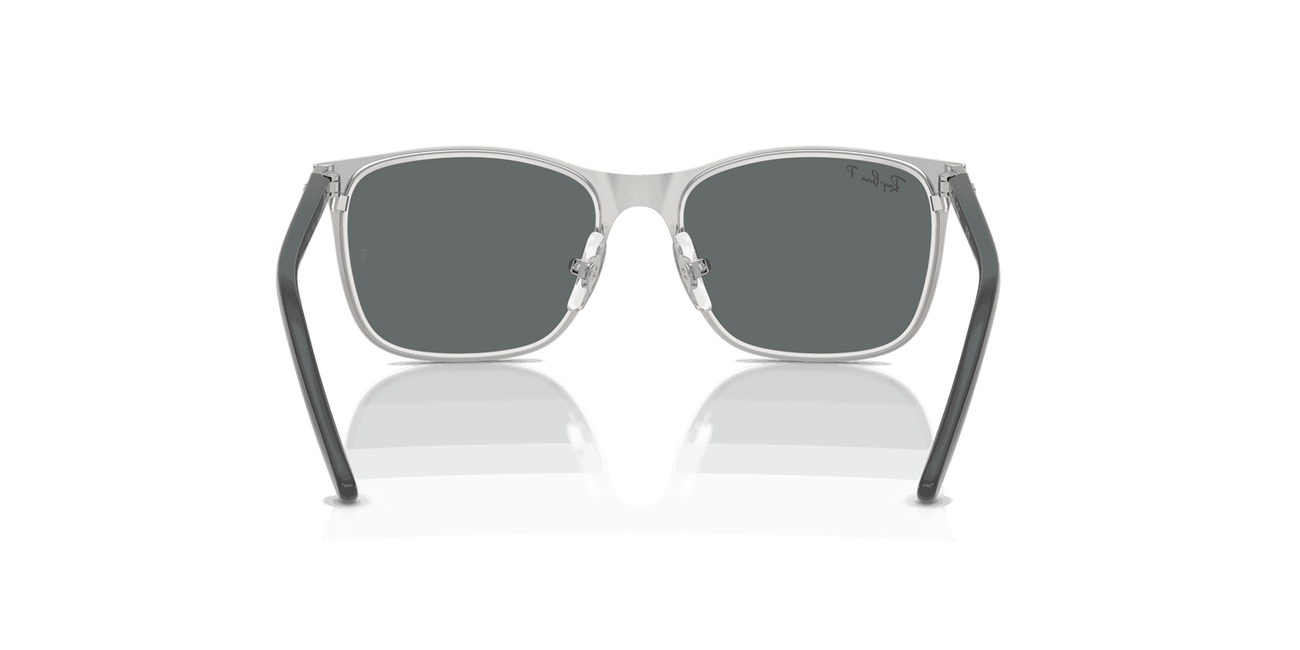 [Dark Grey Polar Lenses, Polished Black On Silver Frame]