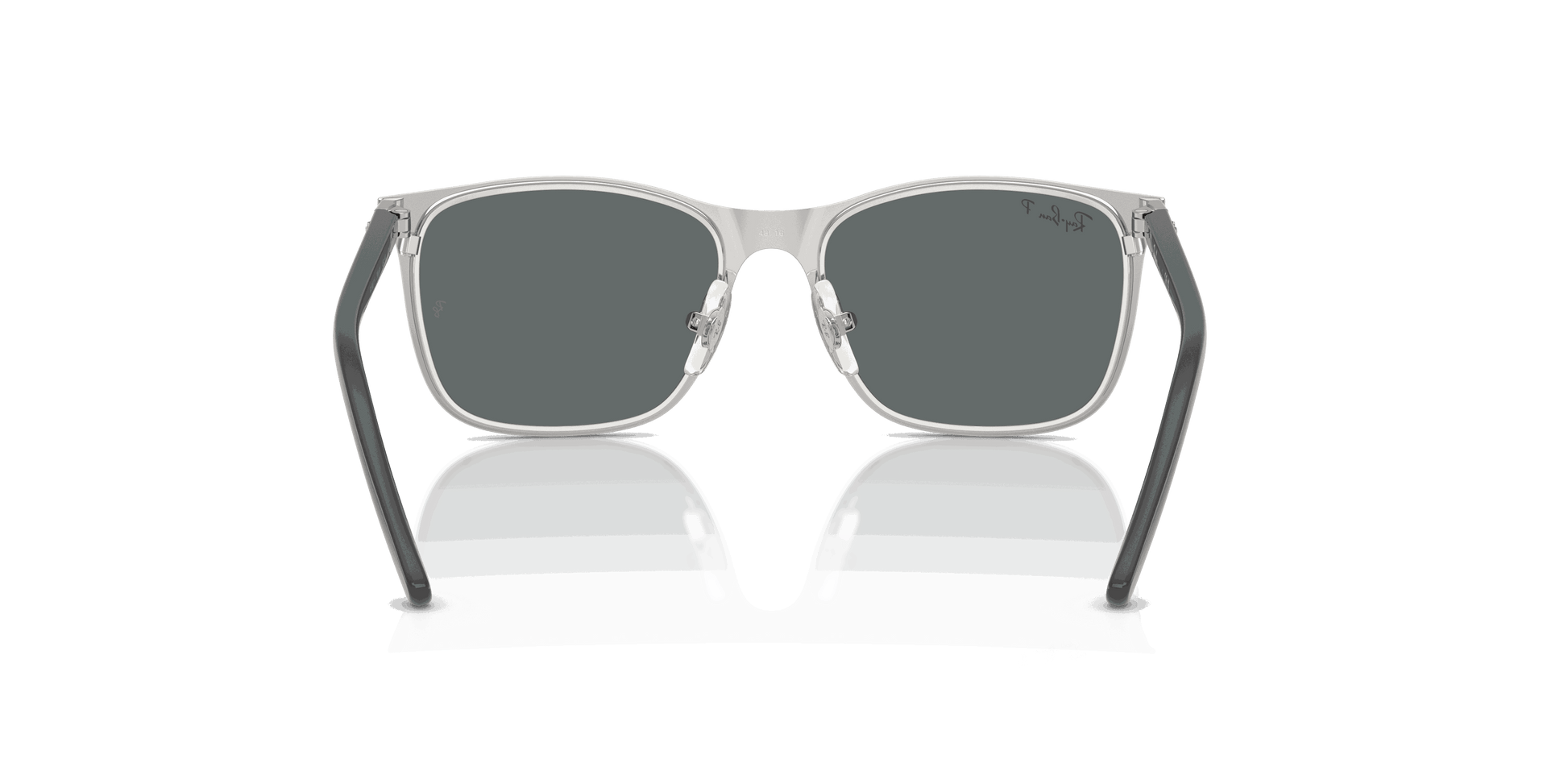 [Dark Grey Polar Lenses, Polished Black On Silver Frame]