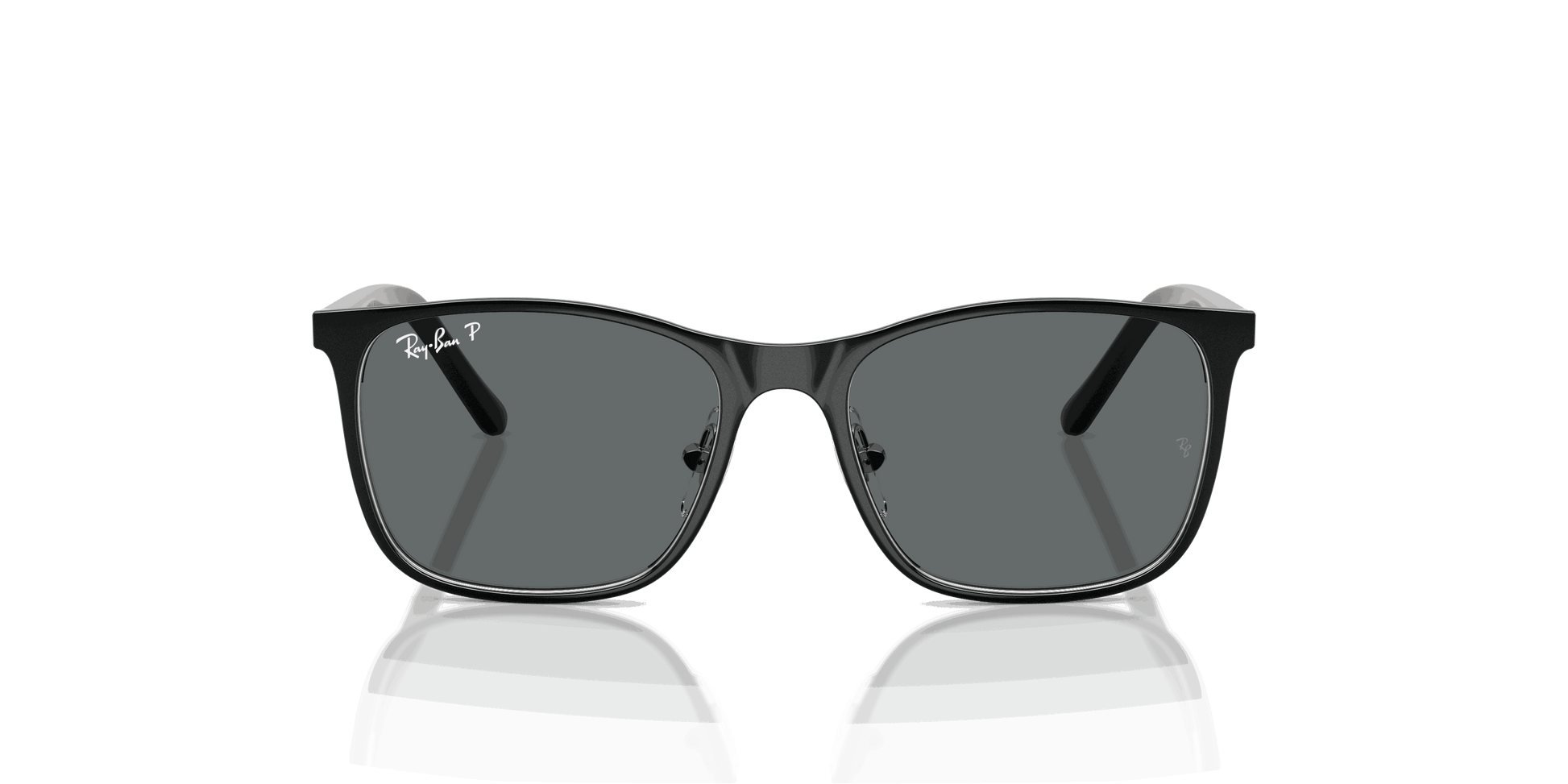 [Dark Grey Polar Lenses, Polished Black On Silver Frame]